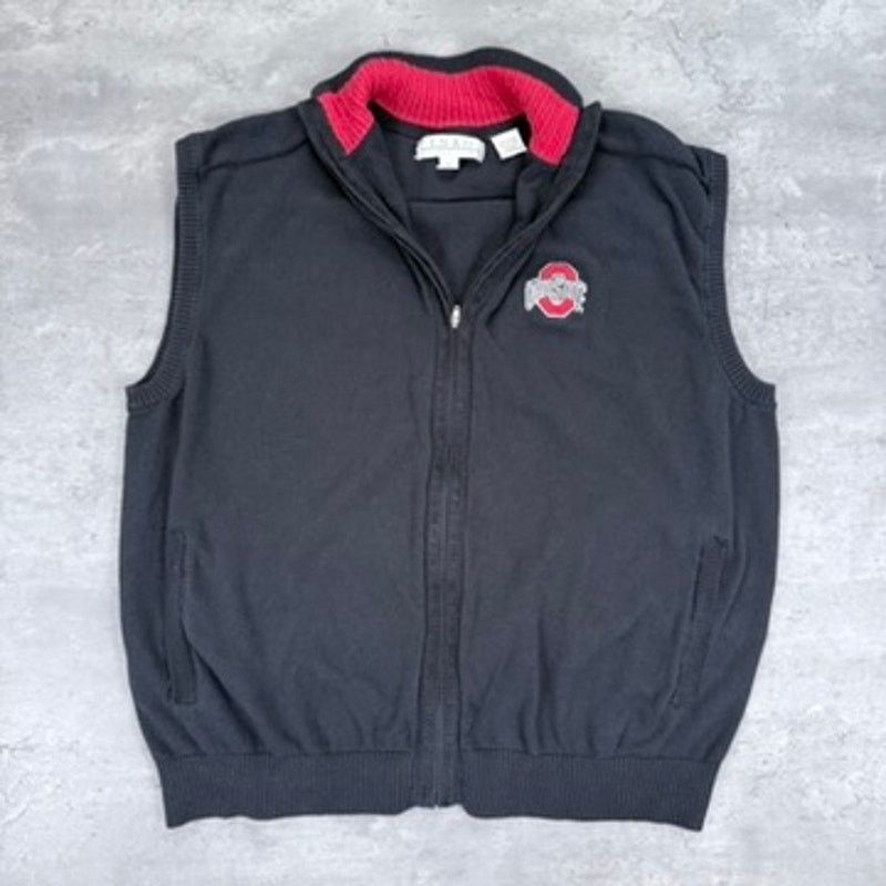 Enro Vintage Ohio State Buckeyes Enro Zip Up Sweater Vest Size US XL / EU 56 / 4 - 1 Thumbnail