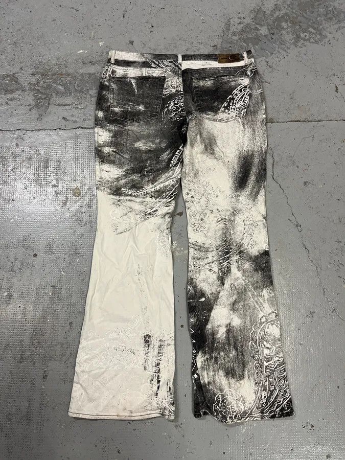 Just Cavalli AW2003 Cavalli Spiritual Astro Black & White Pants Size US 36 / EU 52 - 10 Thumbnail