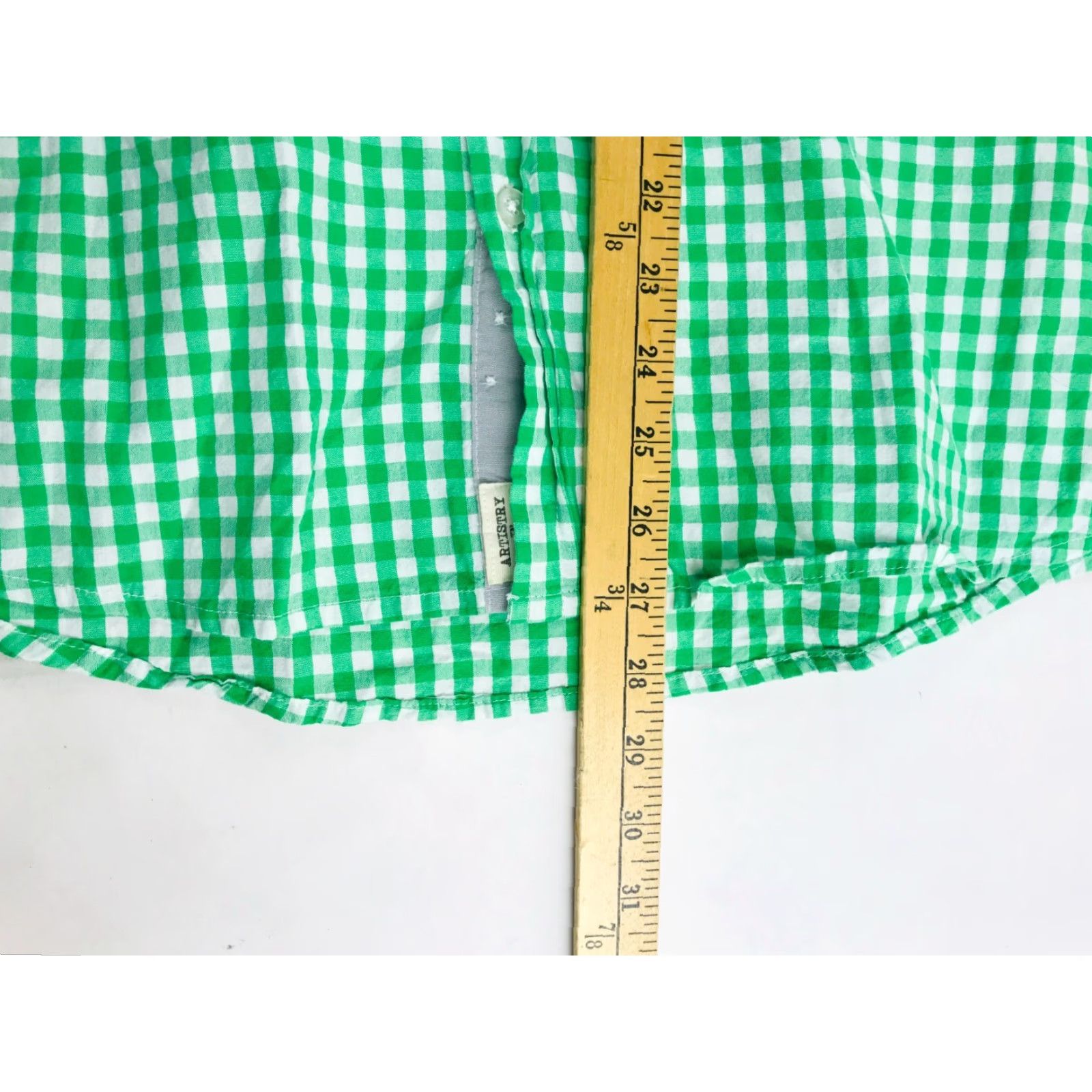 Vintage Artistry in Motion NY Shirt Mens Size Small Green White Checkered Button Down Shirt Size US S / EU 44-46 / 1 - 5 Thumbnail