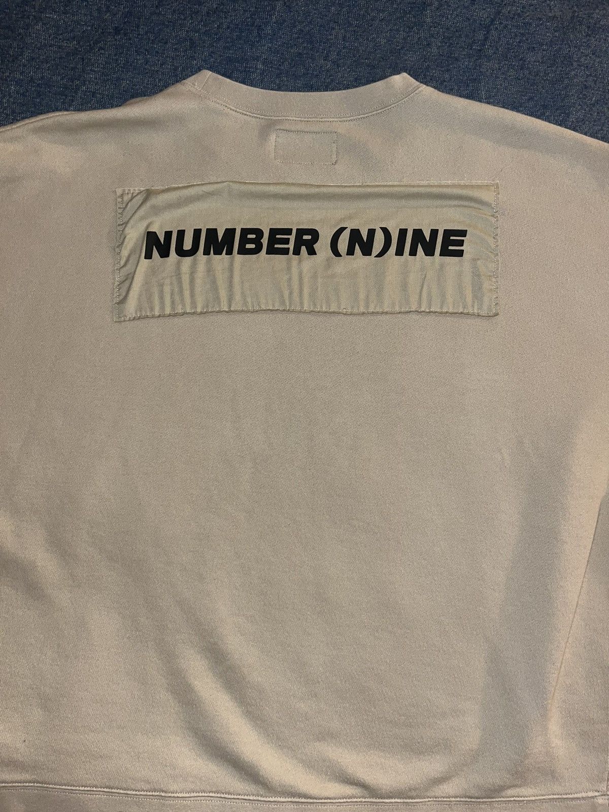 image of Number N Ine Number (N)Ine Patch Logo Long Sleeve in Beige, Men's (Size Large)