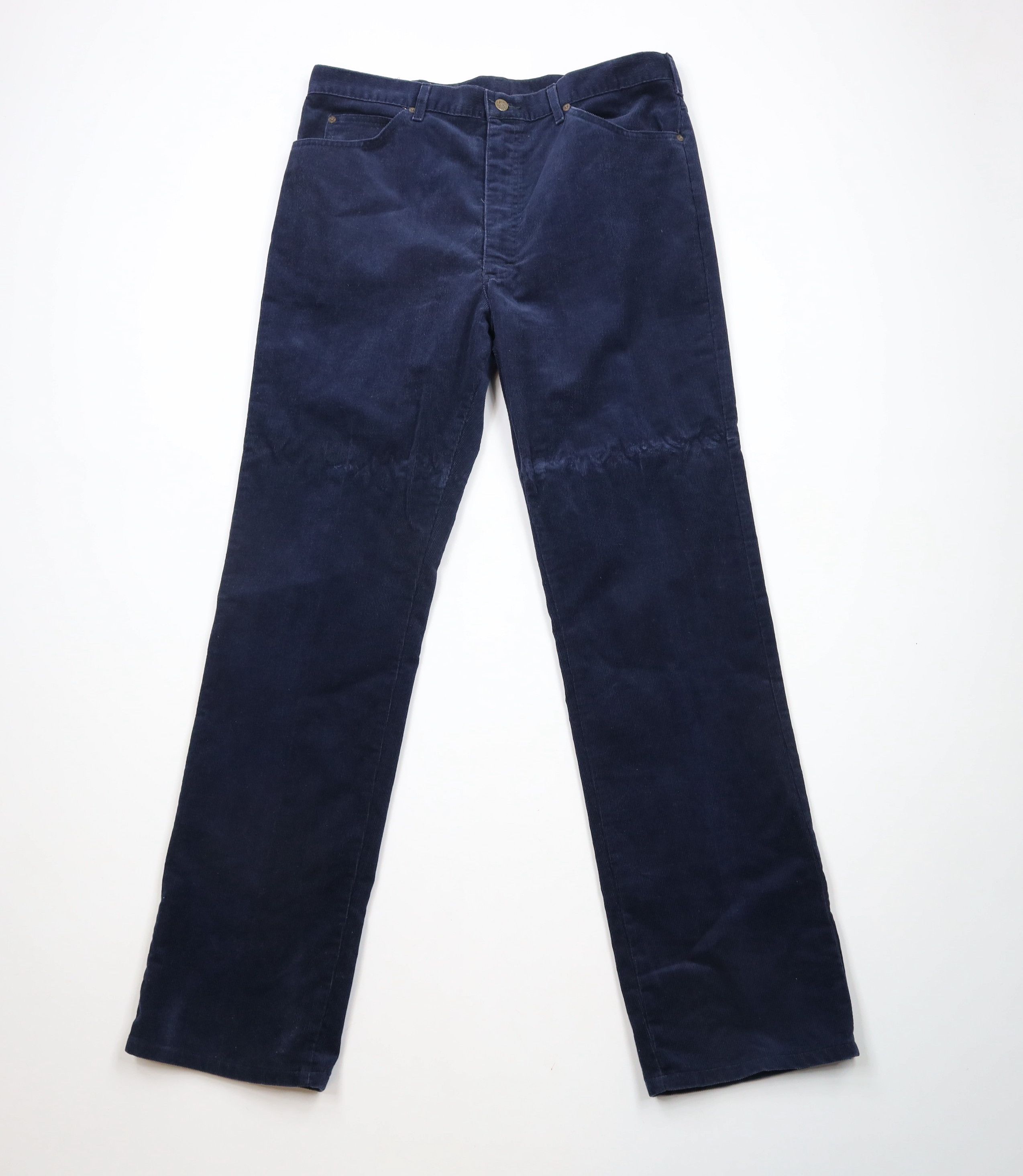 Lee × Vintage Vintage 90s Lee Straight Leg Corduroy Chino Pants Blue USA Size US 36 / EU 52 - 1 Thumbnail