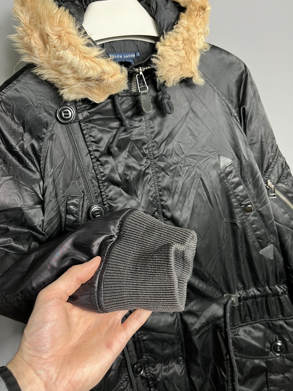 Ralph Lauren vintage ralph lauren parka down jacket mens black fur Size US S / EU 44-46 / 1 - 5 Thumbnail