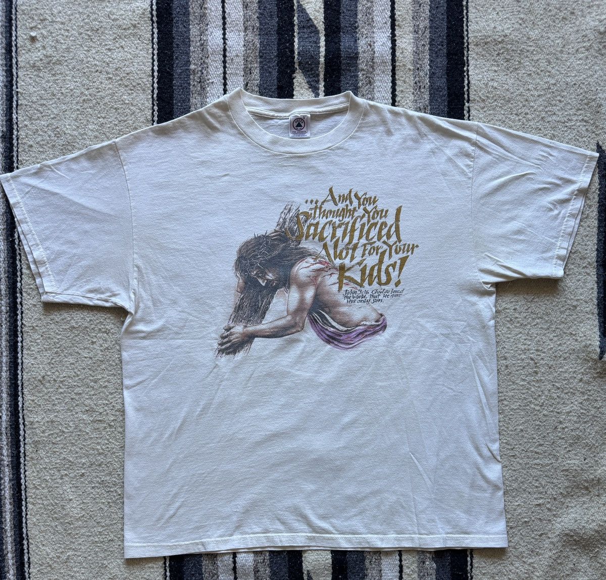Vintage Vintage Jesus Cross John 3:16 Parody T-Shirt Delta XL Size US XL / EU 56 / 4 - 1 Thumbnail