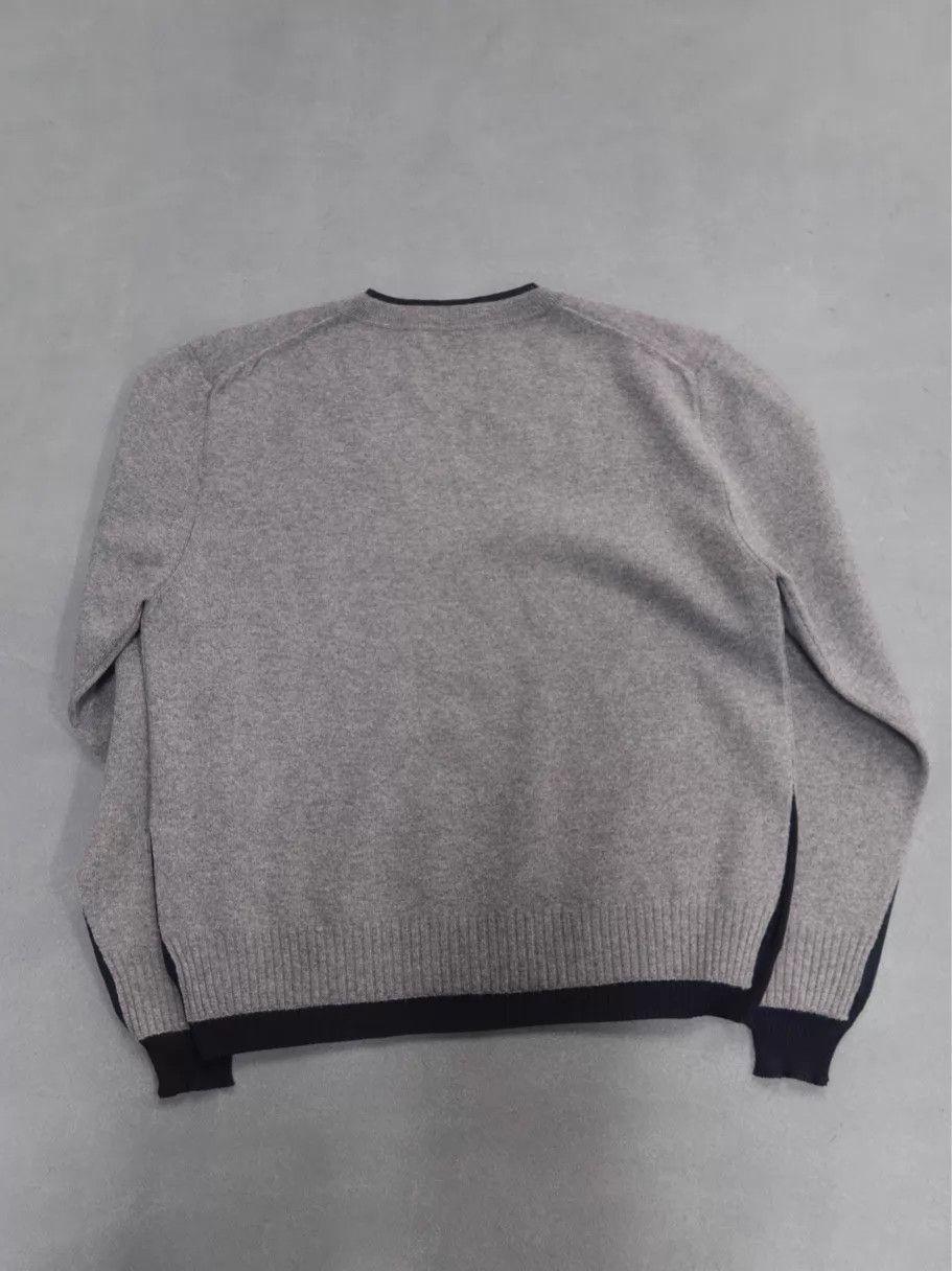 Miu Miu MIU MIU women's black & gray color blocked V-neck sweater 36 Size XS / US 0-2 / IT 36-38 - 2 Thumbnail