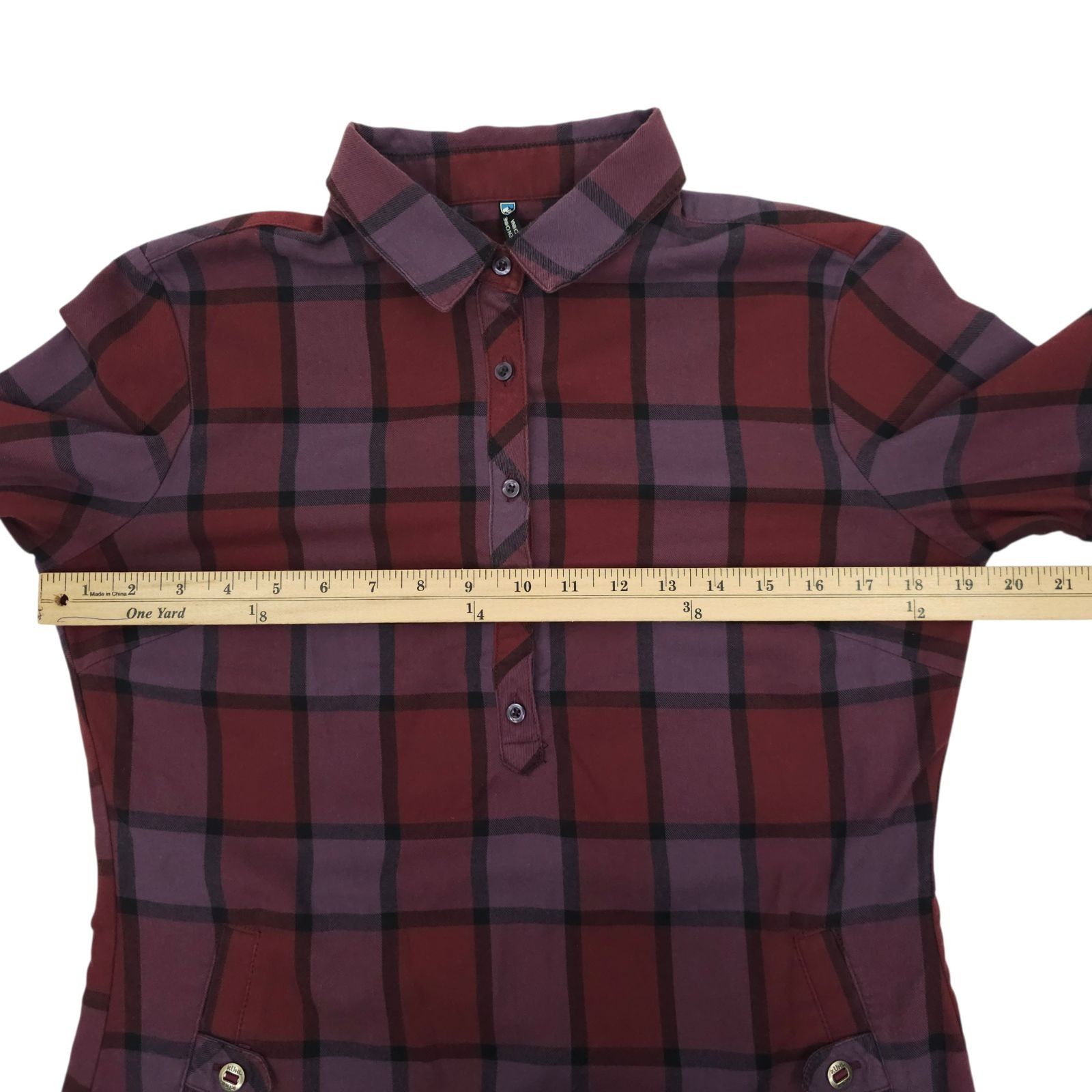 Kuhl Kuhl Plaid Pullover Button Shirt Women S Burgundy Purple Size S / US 4 / IT 40 - 3 Thumbnail