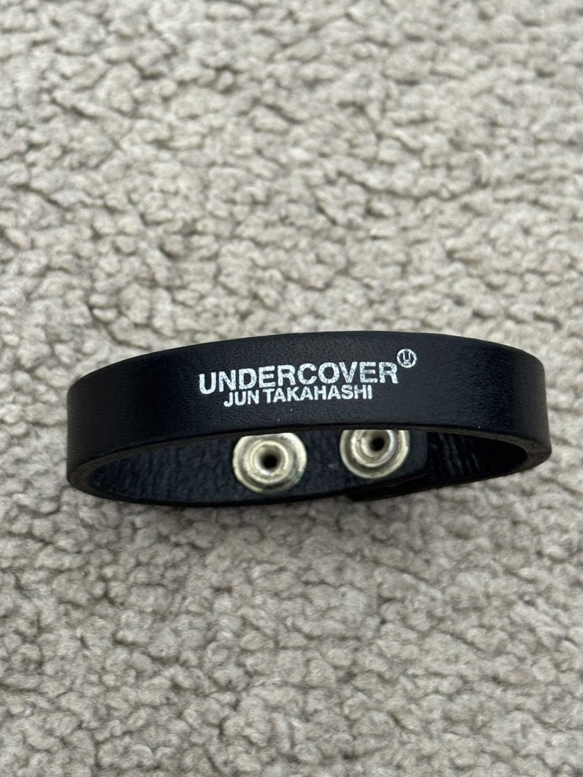Undercover fragment コラボ レザーブレスレット ブラック Undercover Undercover Logo Snap Button Black Leather Bracelet