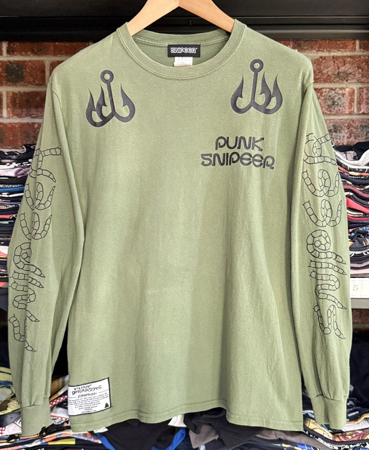 Japanese Brand × Optic Gaming × Vintage Vintage Snipeer Punk Drunkers Faded Japan Tee Size US M / EU 48-50 / 2 - 7 Thumbnail