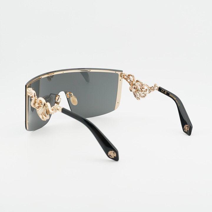 Roberto Cavalli Roberto Cavalli SRC015M 0300 Sunglasses Gold Shield Frame Size ONE SIZE - 11 Thumbnail