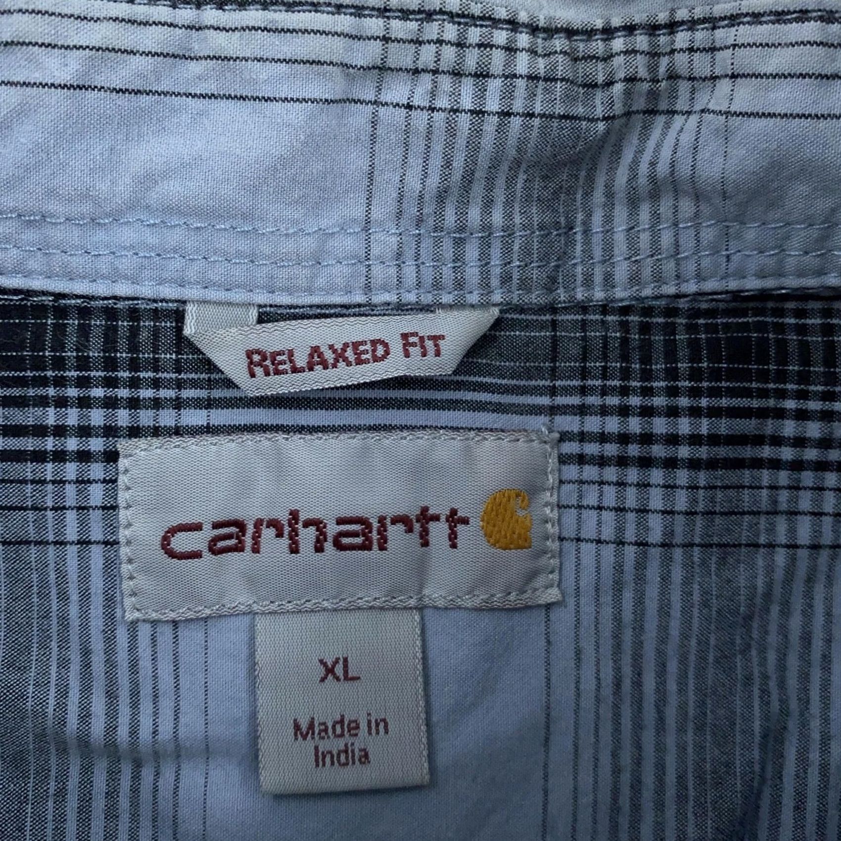 Carhartt Carhartt Shirt Mens XL Plaid Button-Up Relaxed Fit Short Sleeve Workwear Blue Button-Up Collar Mens XL Plaid Shirt Size US XL / EU 56 / 4 - 7 Thumbnail