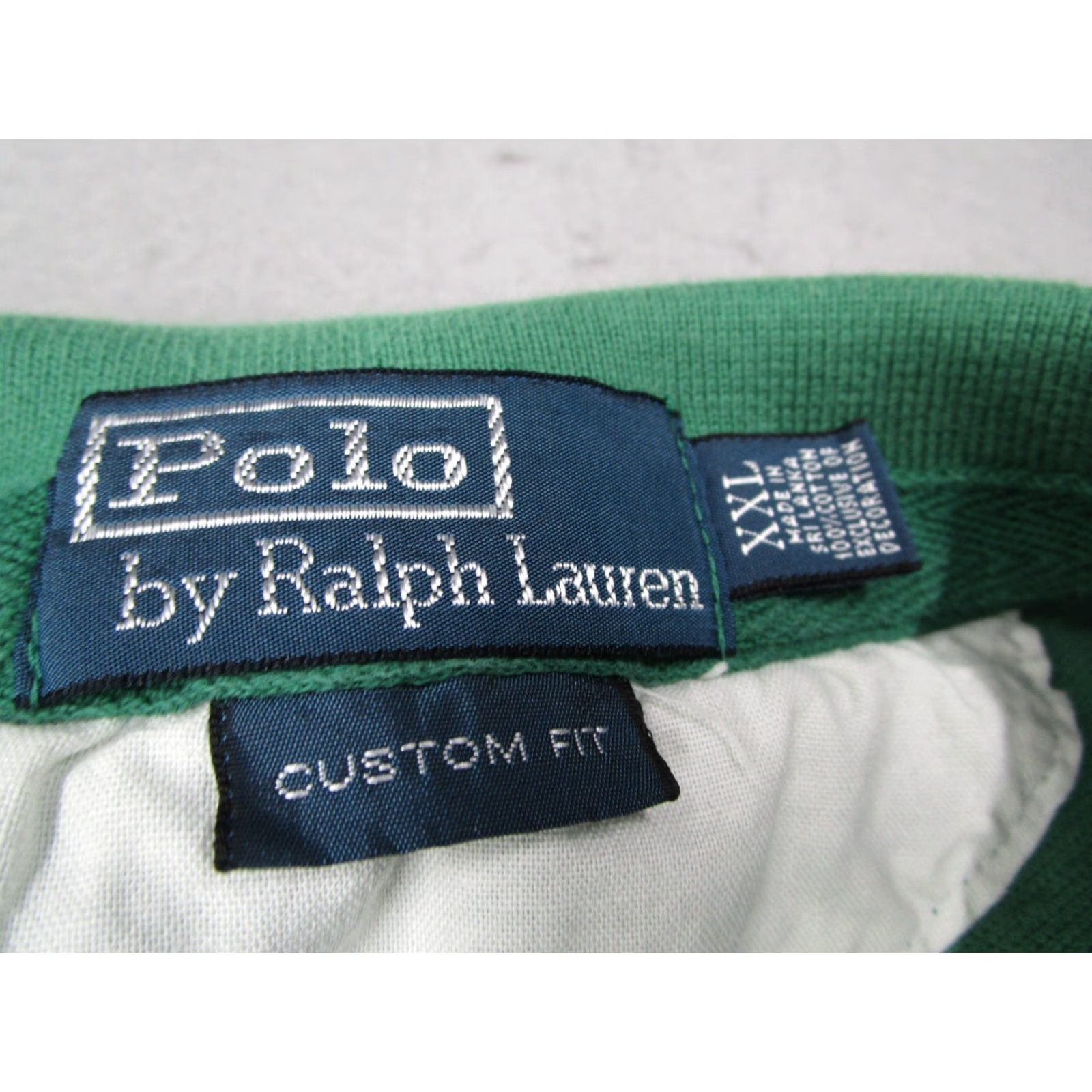 Polo Ralph Lauren VINTAGE Polo Ralph Lauren Men's Polo Shirt 2XL XXL Short Sleeve Green Classic Retro 90s Country Club Size US XXL / EU 58 / 5 - 2 Thumbnail
