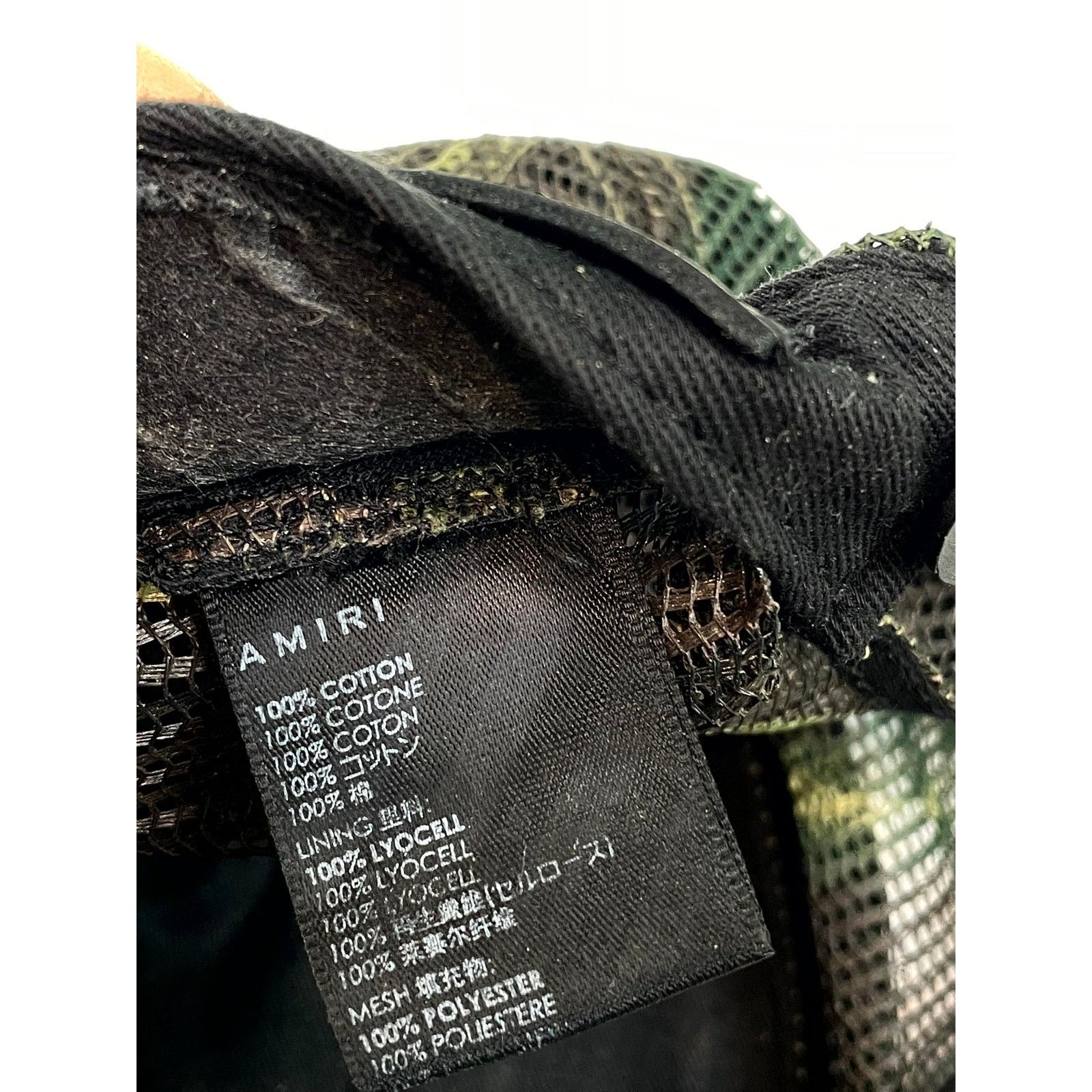 Amiri Amiri Camo Arts District Trucker Olive Cap Size ONE SIZE - 5 Thumbnail