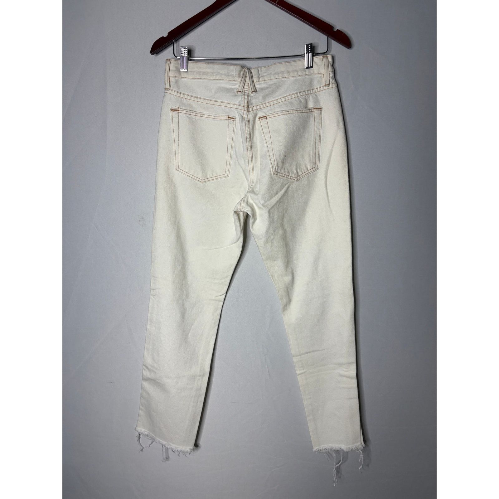 SLVRLAKE SLVRLAKE Hero white cropped distressed high rise jeans 27 Size 27" / US 4 / IT 40 - 6 Thumbnail