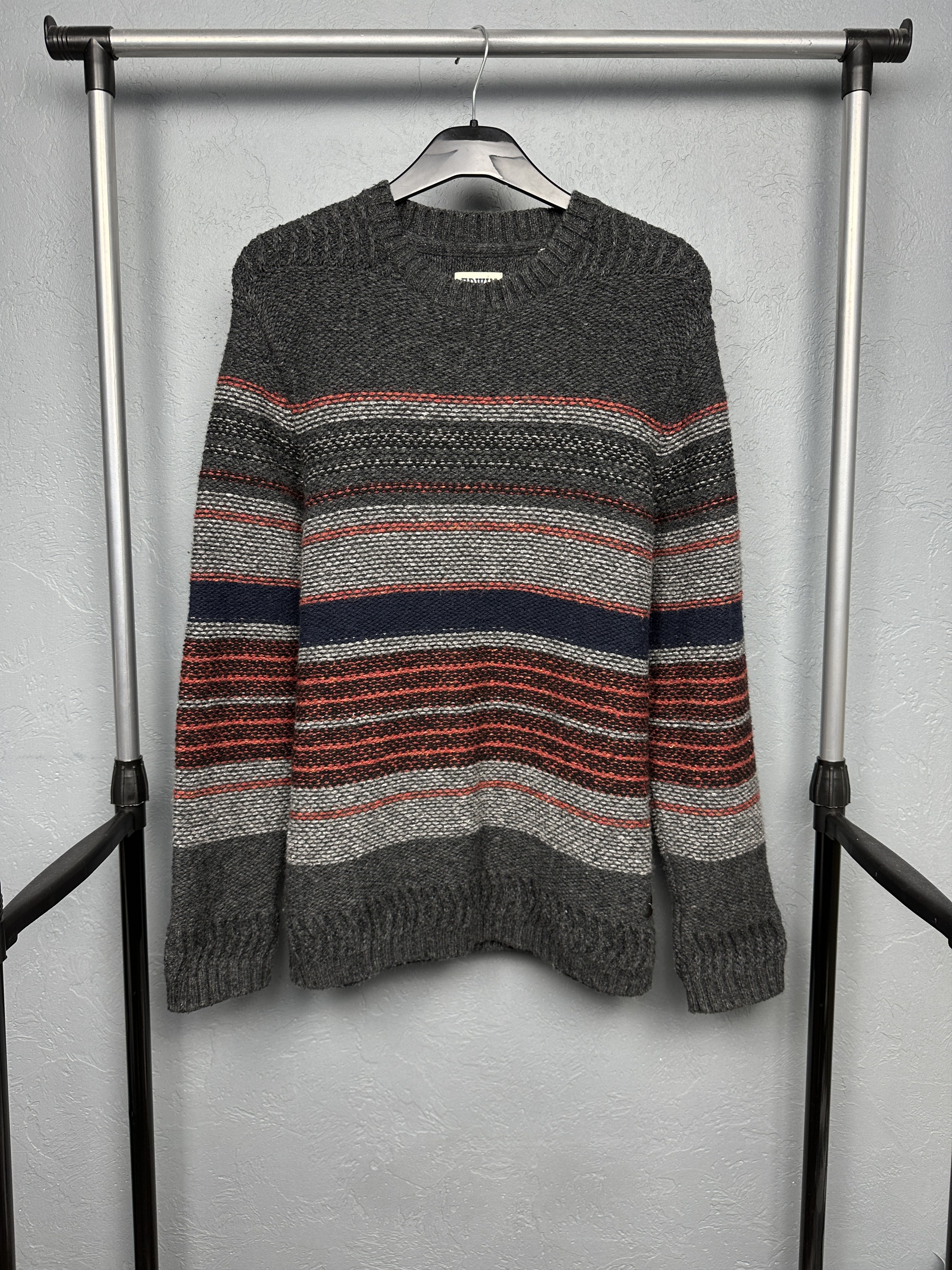 Edwin Edwin Mens Docker Stripe Wool Knit Sweater Size US M / EU 48-50 / 2 - 1 Thumbnail