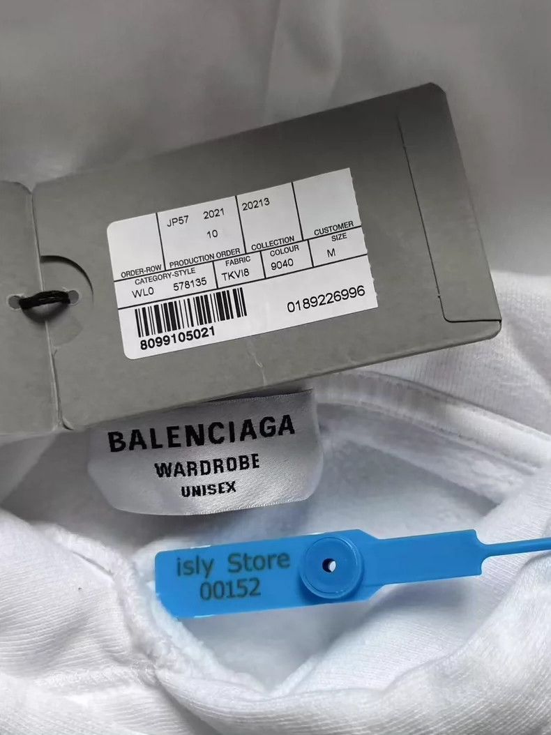 Balenciaga Balenciaga Letter print fleece drawstring hooded long-slee Size US M / EU 48-50 / 2 - 4 Thumbnail