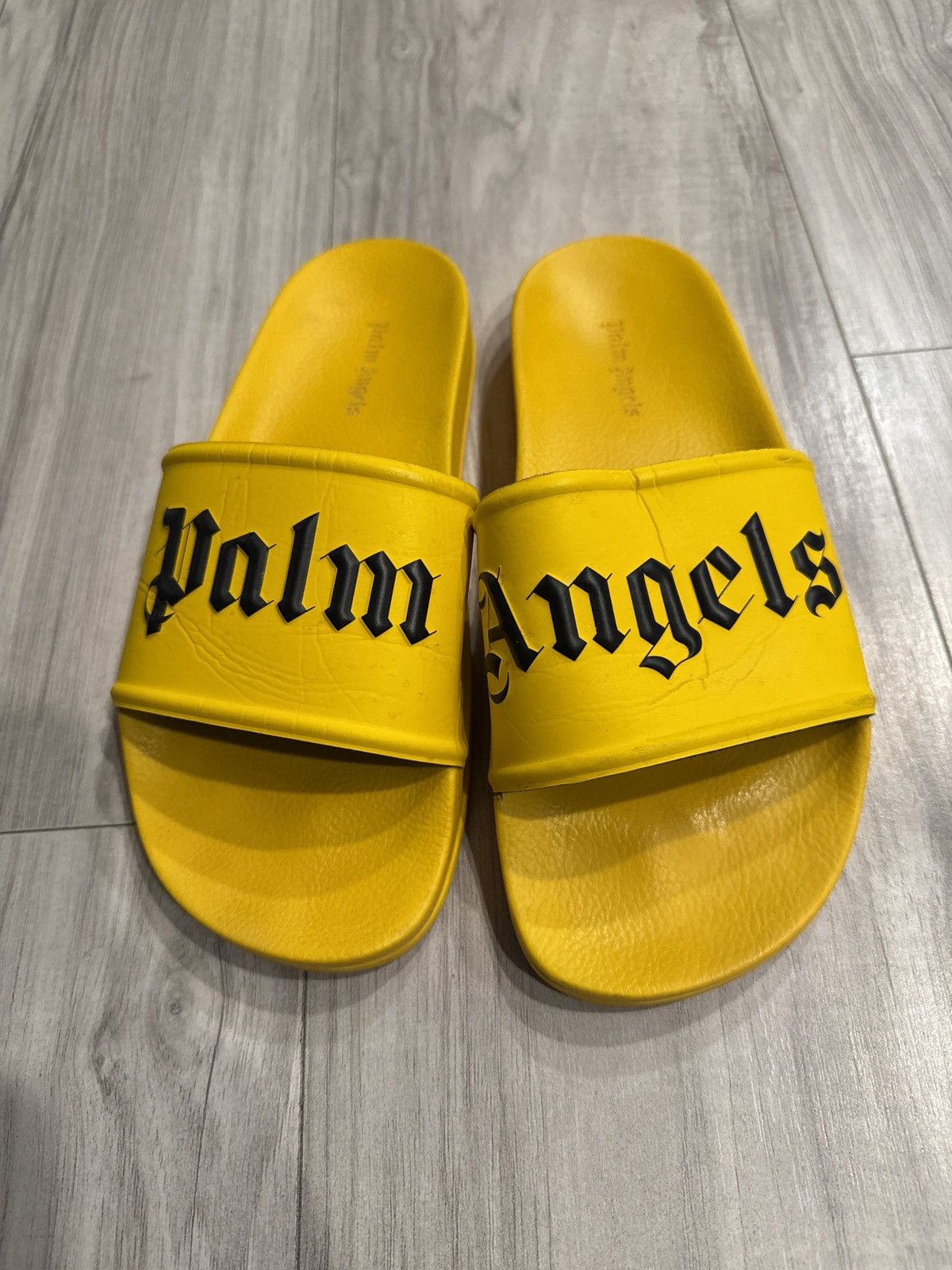 Palm Angels Palm Angels Pool Slider Yellow Black 40 Size US 7 / EU 40 - 2 Thumbnail