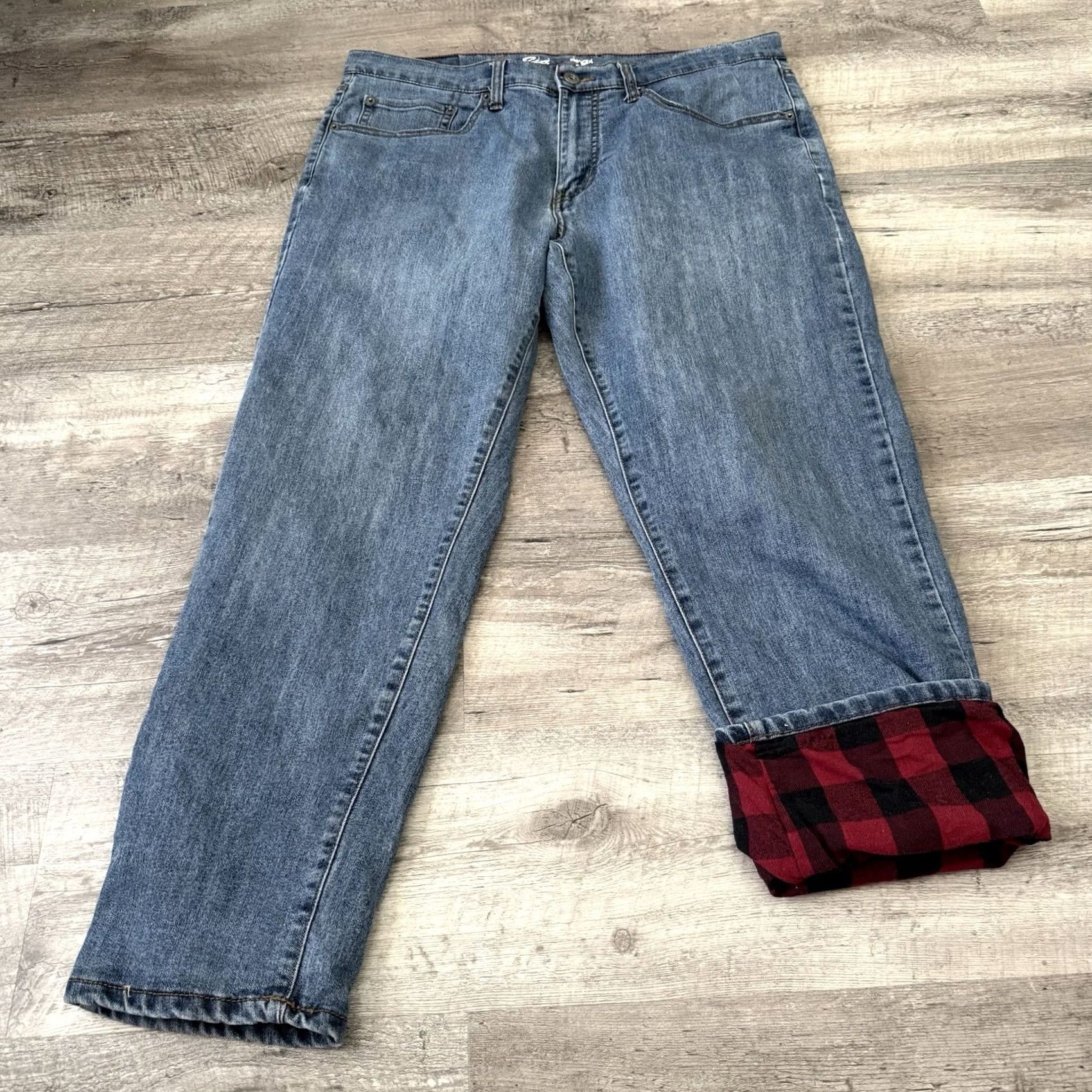 Eddie Bauer Eddie Bauer Jeans Mens 34x30 Blue Denim Straight Leg 5-Pocket Zip Regular Waist Flannel Lined Workwear Size US 34 / EU 50 - 3 Thumbnail