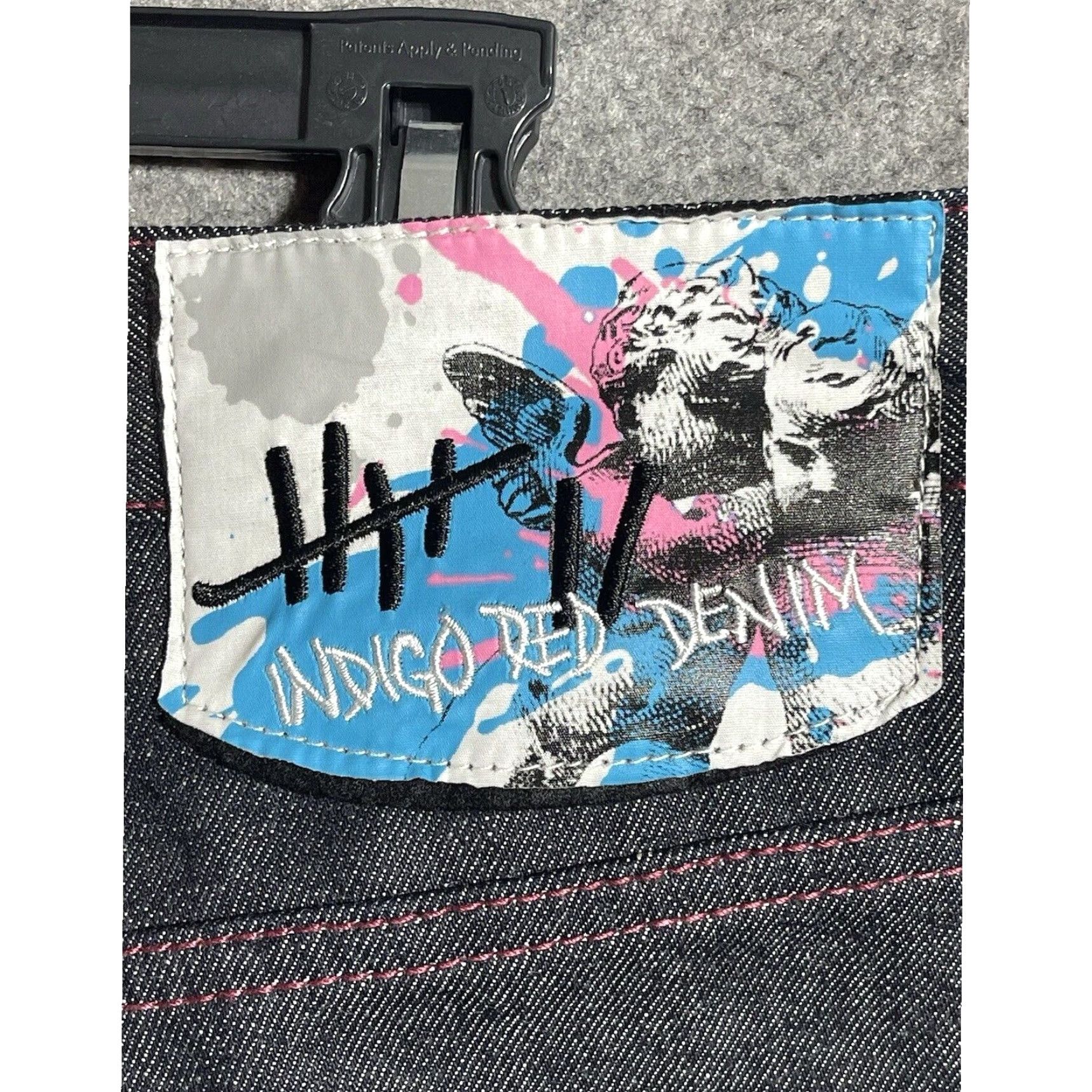 CO VINTAGE Indigo Red Denim Co Jeans Sz 38X31 Baggy Skater Hip Hop Streetwear Y2K Size US 38 / EU 54 - 5 Thumbnail