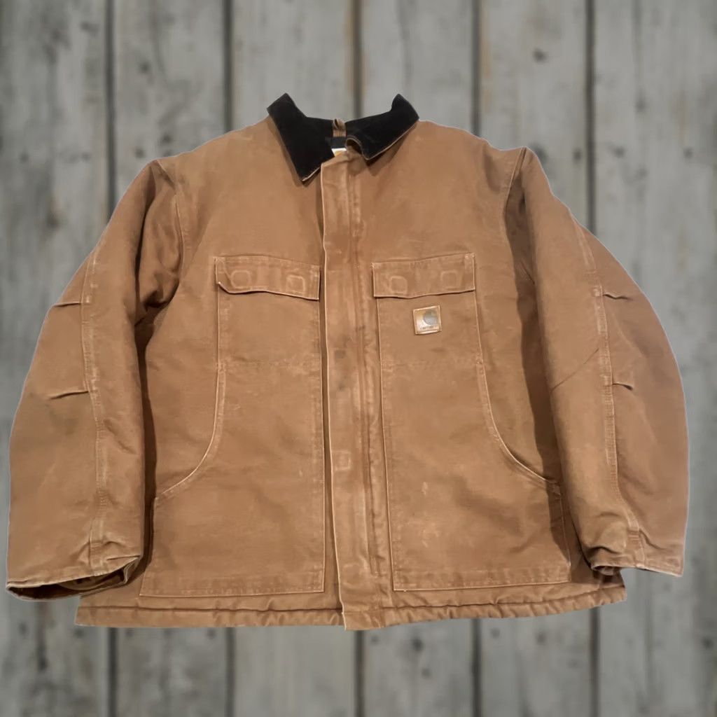 Carhartt Carhartt Jacket Men's 2XL Regular Brown Duck Canvas Lined Cotton C26 BRN Mexico Workwear Size US XXL / EU 58 / 5 - 1 Thumbnail