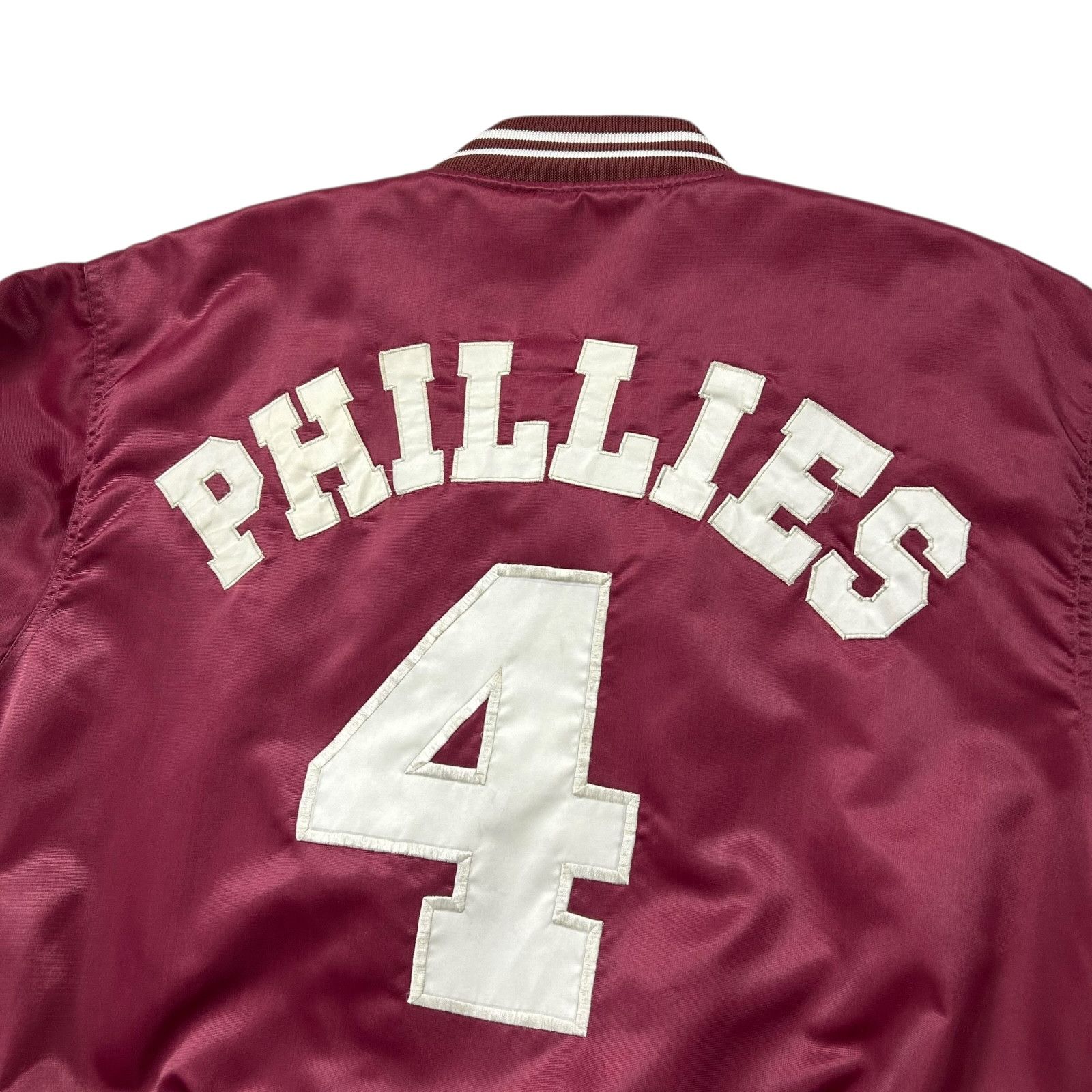 MLB VTG 90s PHILADELPHIA PHILLIES STARTER SATIN JACKET SPELL OUT Size US M / EU 48-50 / 2 - 5 Thumbnail