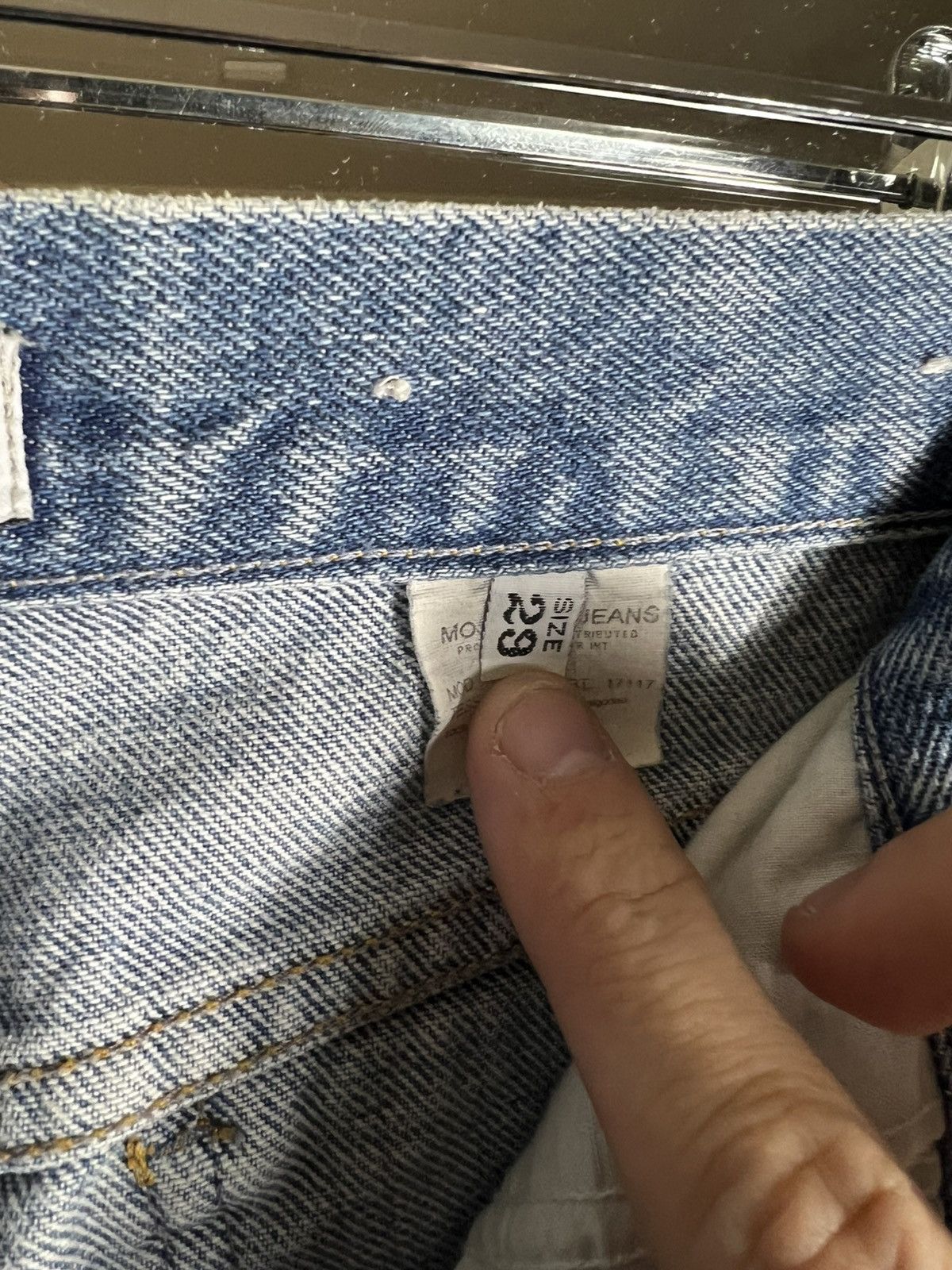 Moschino 🇮🇹90’s Vintage Moschino Metal Peace Relaxed Mom Jeans Size 29 Size 29" - 12 Thumbnail
