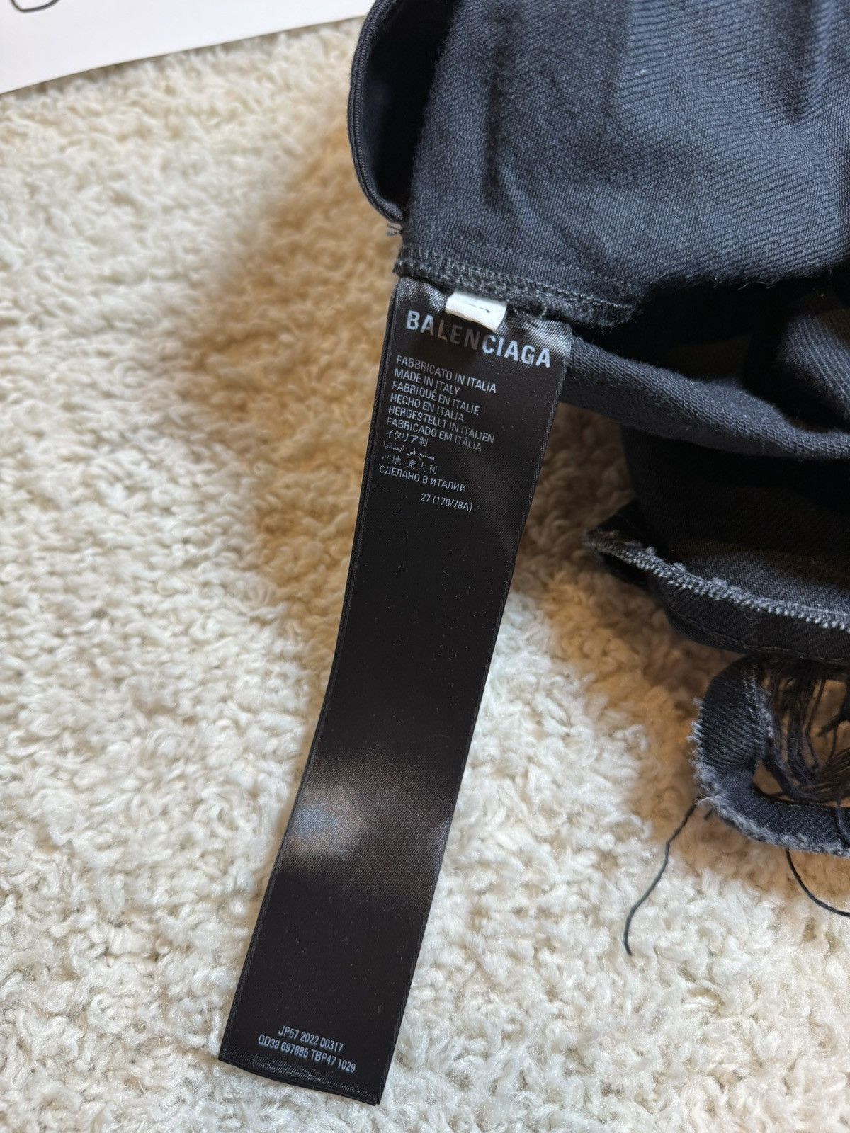 Balenciaga Balenciaga Jet Black Heal Drag Jean Size US 29 - 8 Thumbnail