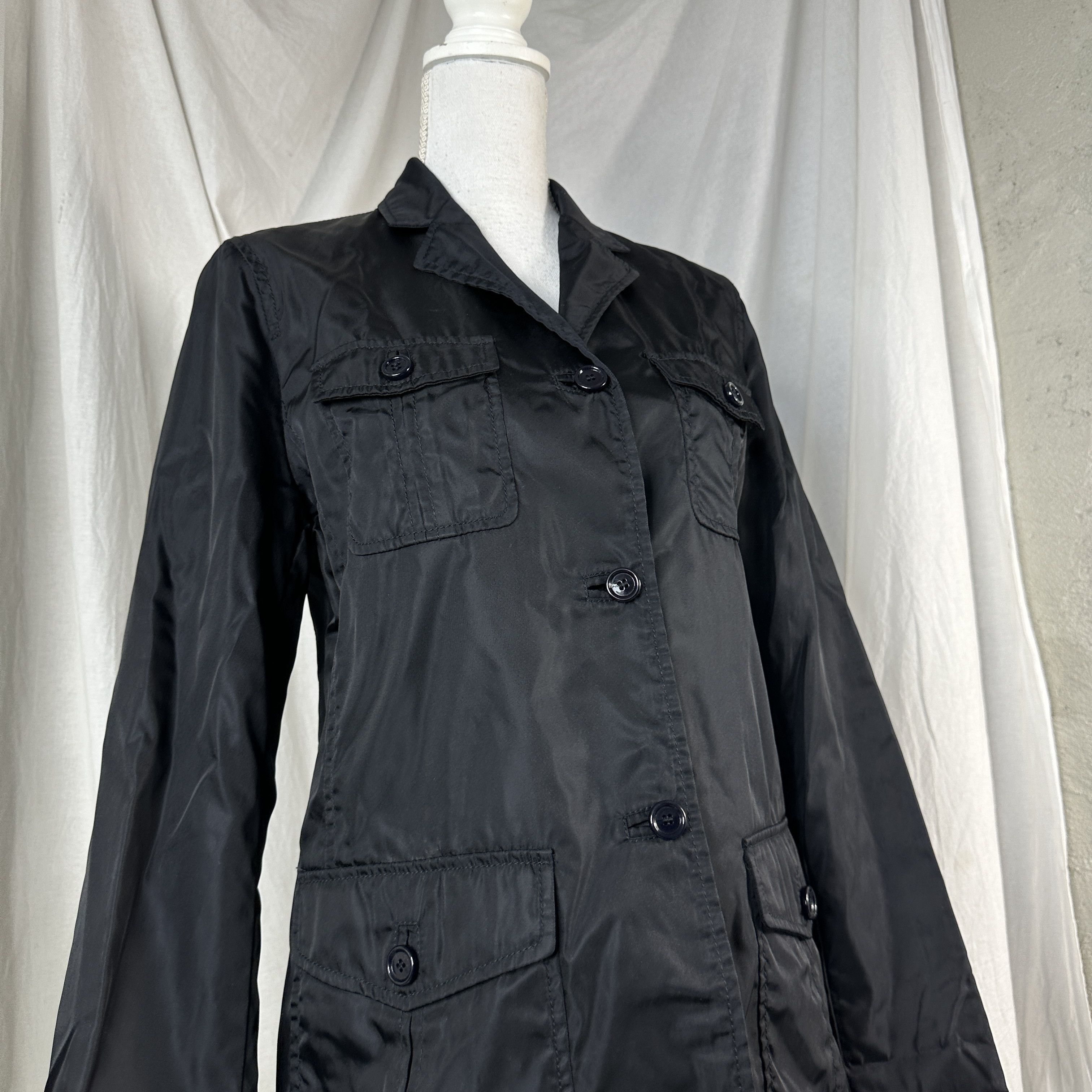 Prada × Vintage Vintage Nylon Preppy Elegant Old Money Prada Coat 00s Size M / US 6-8 / IT 42-44 - 3 Thumbnail