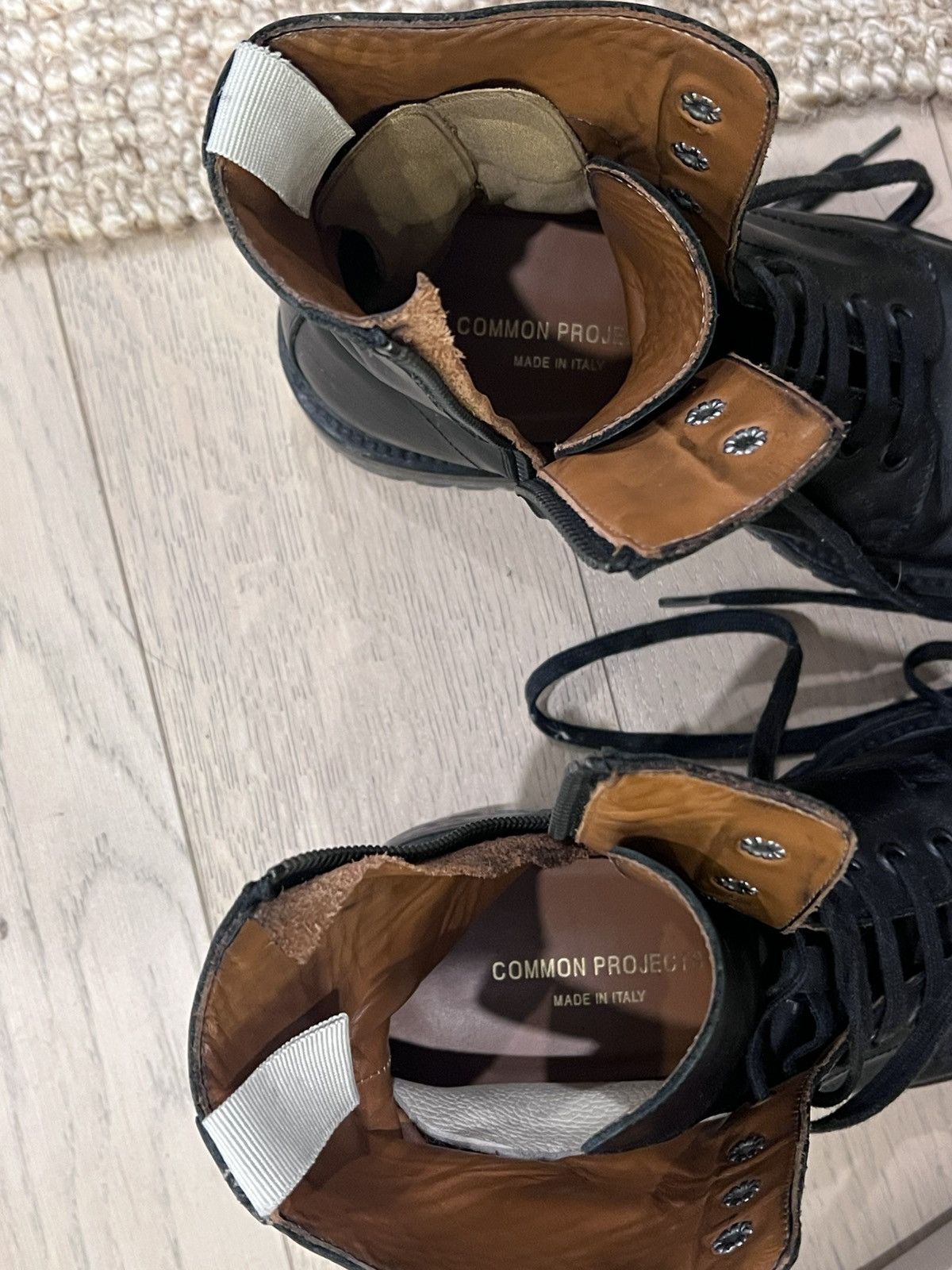 Common Projects Common Projects black leather boots Size US 6.5 / EU 39-40 - 8 Thumbnail