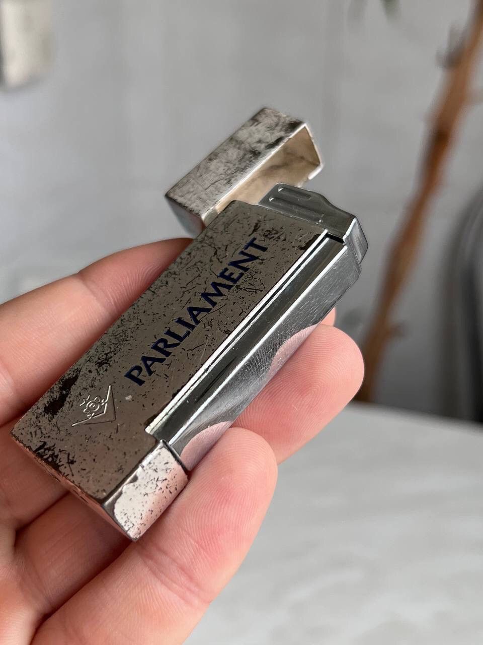 Designer × Vintage Y2K ELEGANCE PARLAMENT GEOMETRIC METAL HEAVY BIG LIGHTER Size ONE SIZE - 3 Thumbnail
