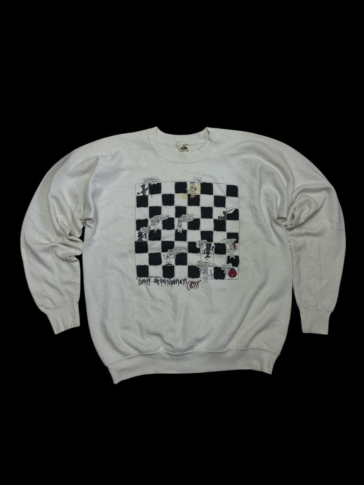 Vintage VTG 1988 JOEL FRIDDELL CHESS STORYBOARD SWEATSHIRT PULLOVER Size US XL / EU 56 / 4 - 1 Thumbnail