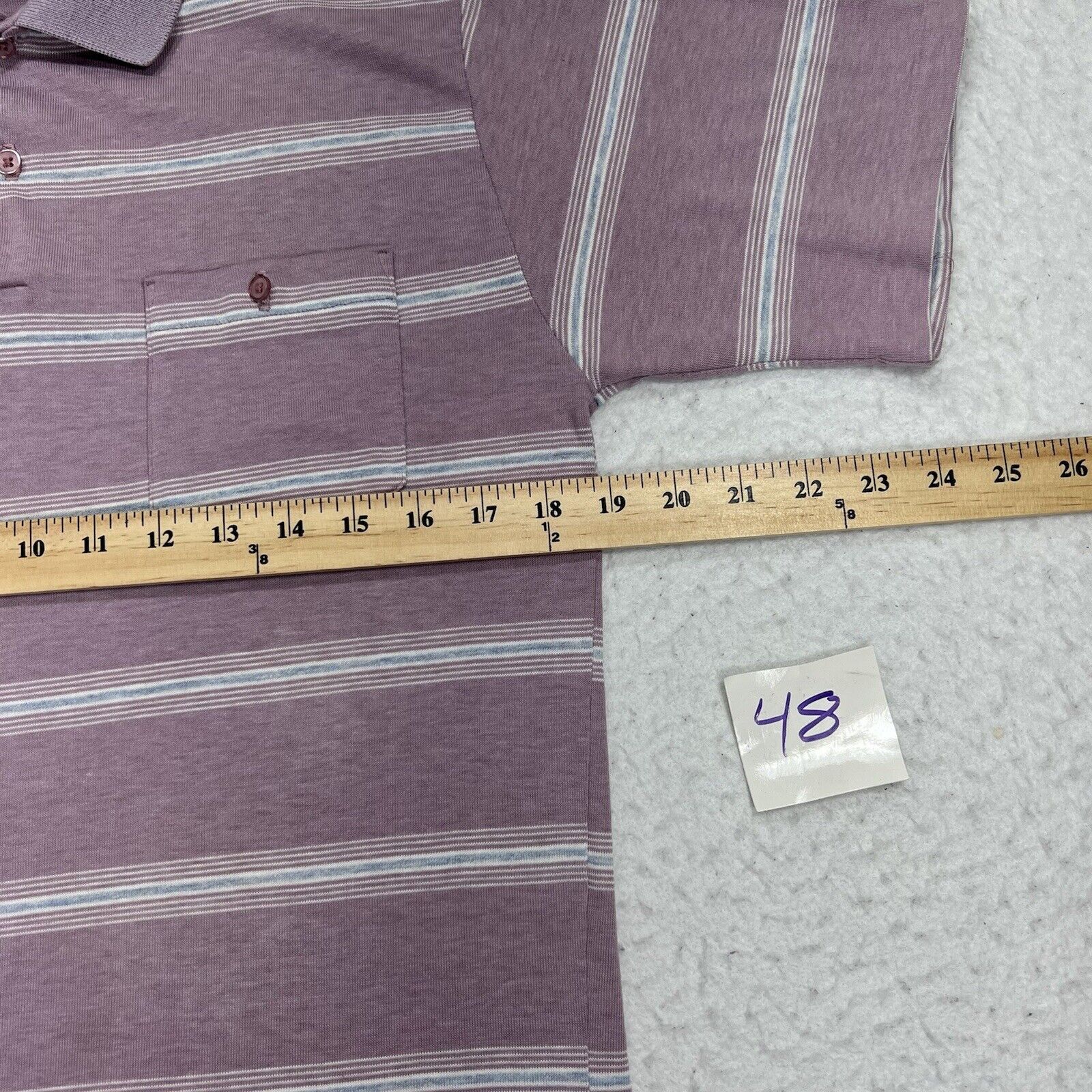 Knightsbridge Vintage Knightsbridge Medium Purple Striped Polo USA Size US M / EU 48-50 / 2 - 11 Thumbnail