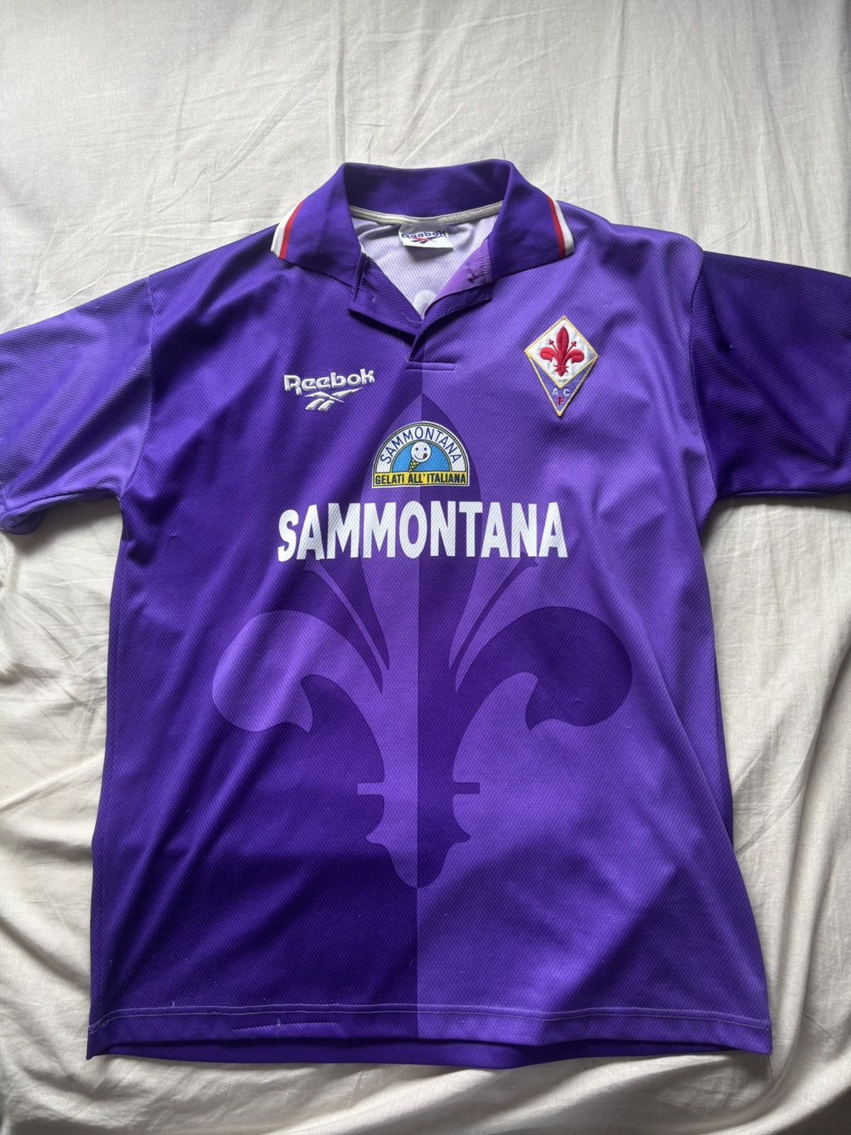 Reebok Fiorentina PLAYER ISSUE Batistuta #9 1996-97 home jersey | Grailed