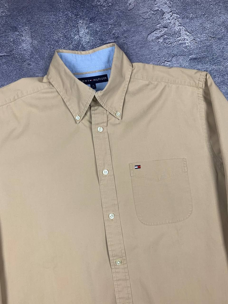 Tommy Hilfiger Tommy Hilfiger Men’s Beige Button Down Shirt Elbow Patches Size US M / EU 48-50 / 2 - 6 Thumbnail