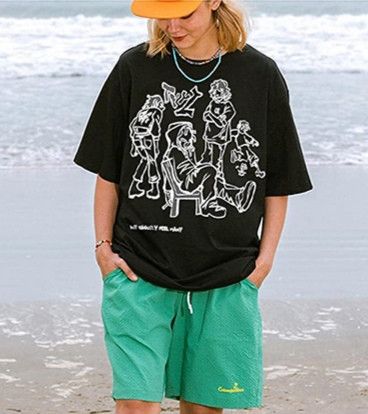 Japanese Brand × Vintage Funny Anime Cartoon Graphic T-Shirt (L) Size US L / EU 52-54 / 3 - 5 Thumbnail