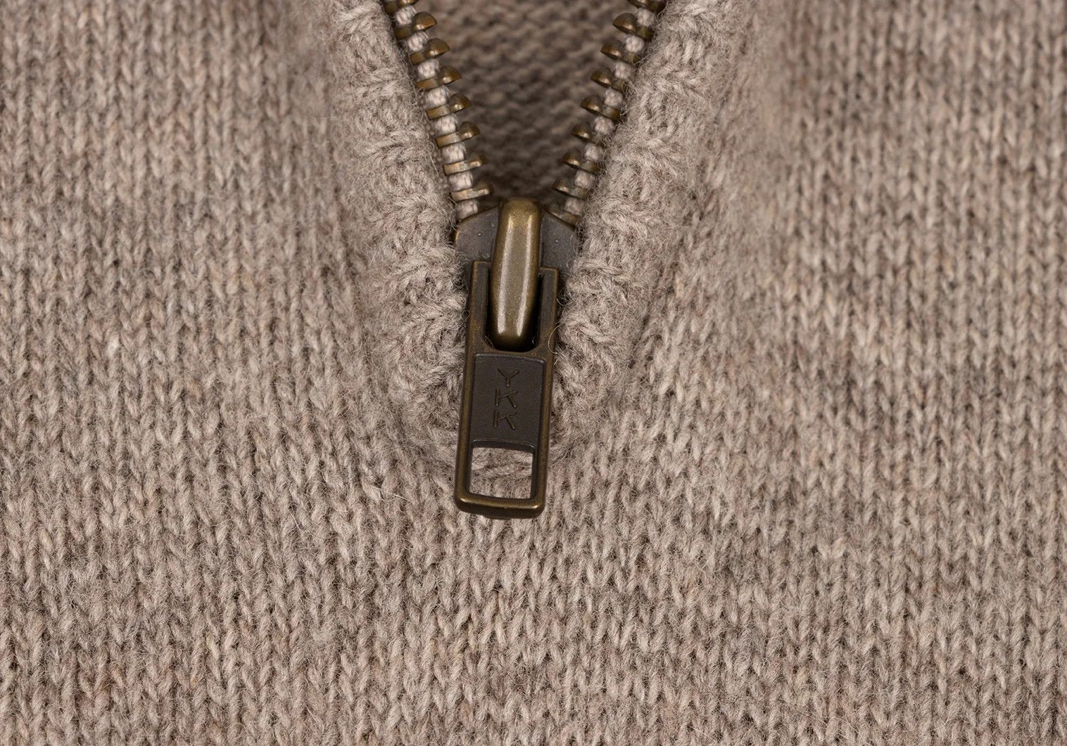 Issey Miyake Wool-Blend High-Neck Half-Zip Knit Sweater in Mocha M Size US M / EU 48-50 / 2 - 6 Thumbnail