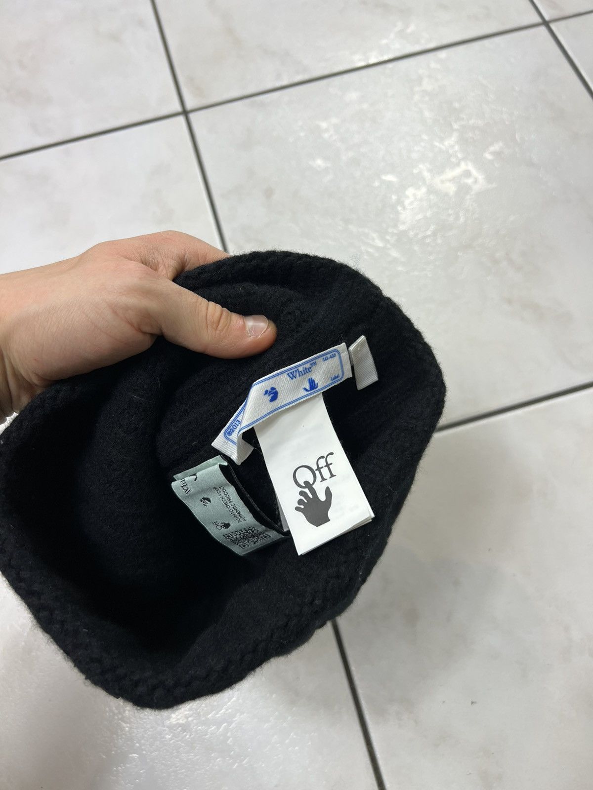 Off-White Off-white ribbed wool classic logo beanie Virgil Abloh hat Size ONE SIZE - 7 Thumbnail