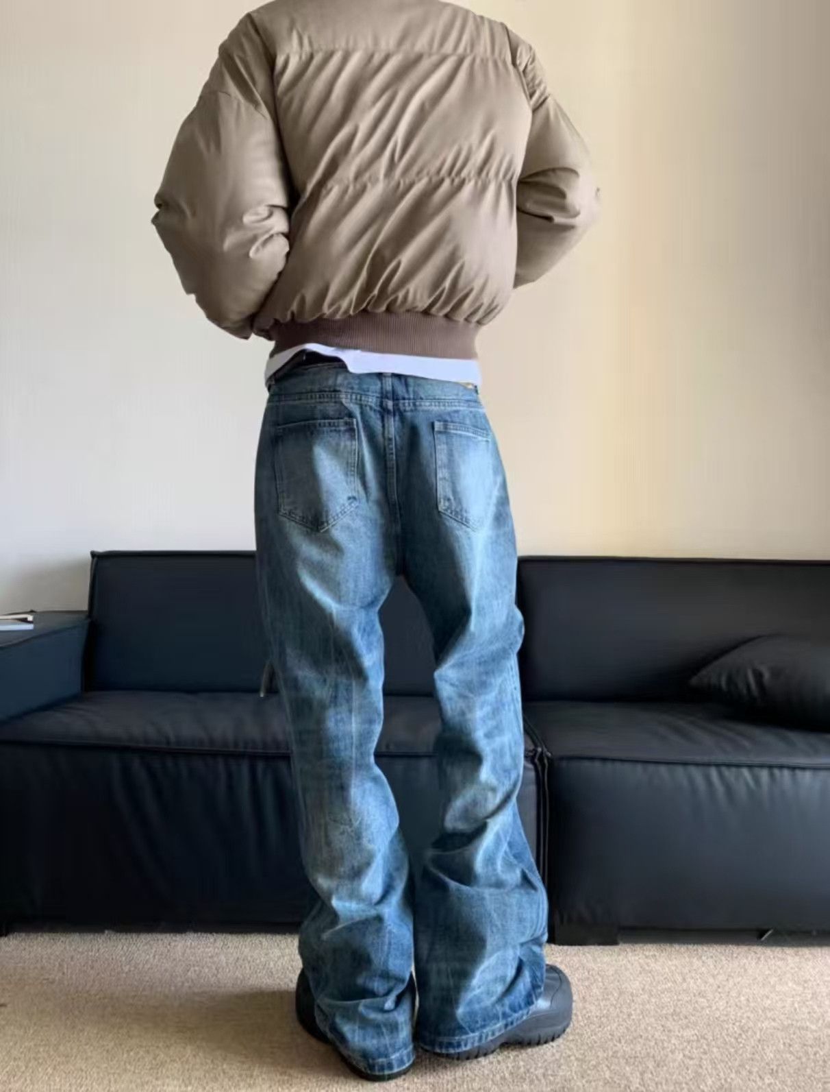 Japanese Brand × Jean American retro washed lightning straight wide-leg jeans Size US 32 / EU 48 - 4 Thumbnail