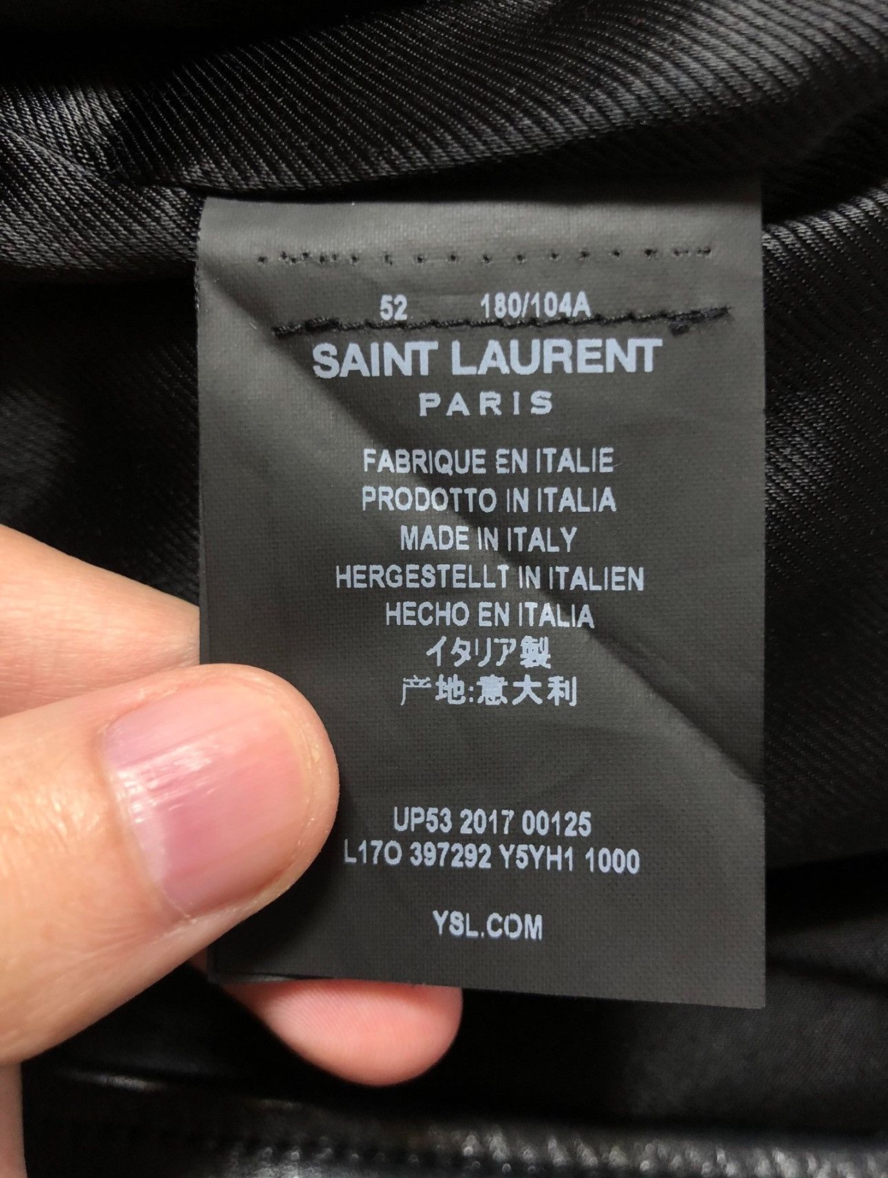 Saint Laurent Paris Saint Laurent Paris L17 Leather Jacket Sz. 52 Size US L / EU 52-54 / 3 - 8 Thumbnail