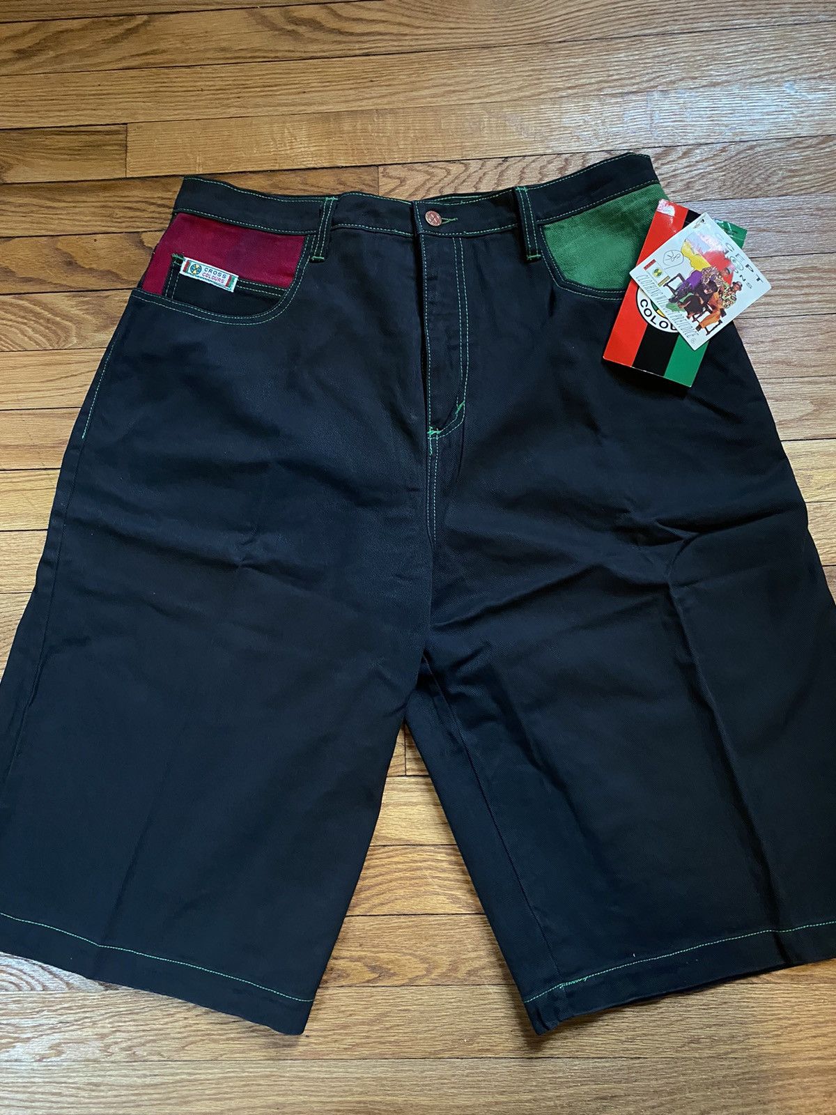 Cross Colours × JNCO × Vintage Deadstock Vintage 90s Cross Colours Jorts Size US 38 / EU 54 - 2 Thumbnail