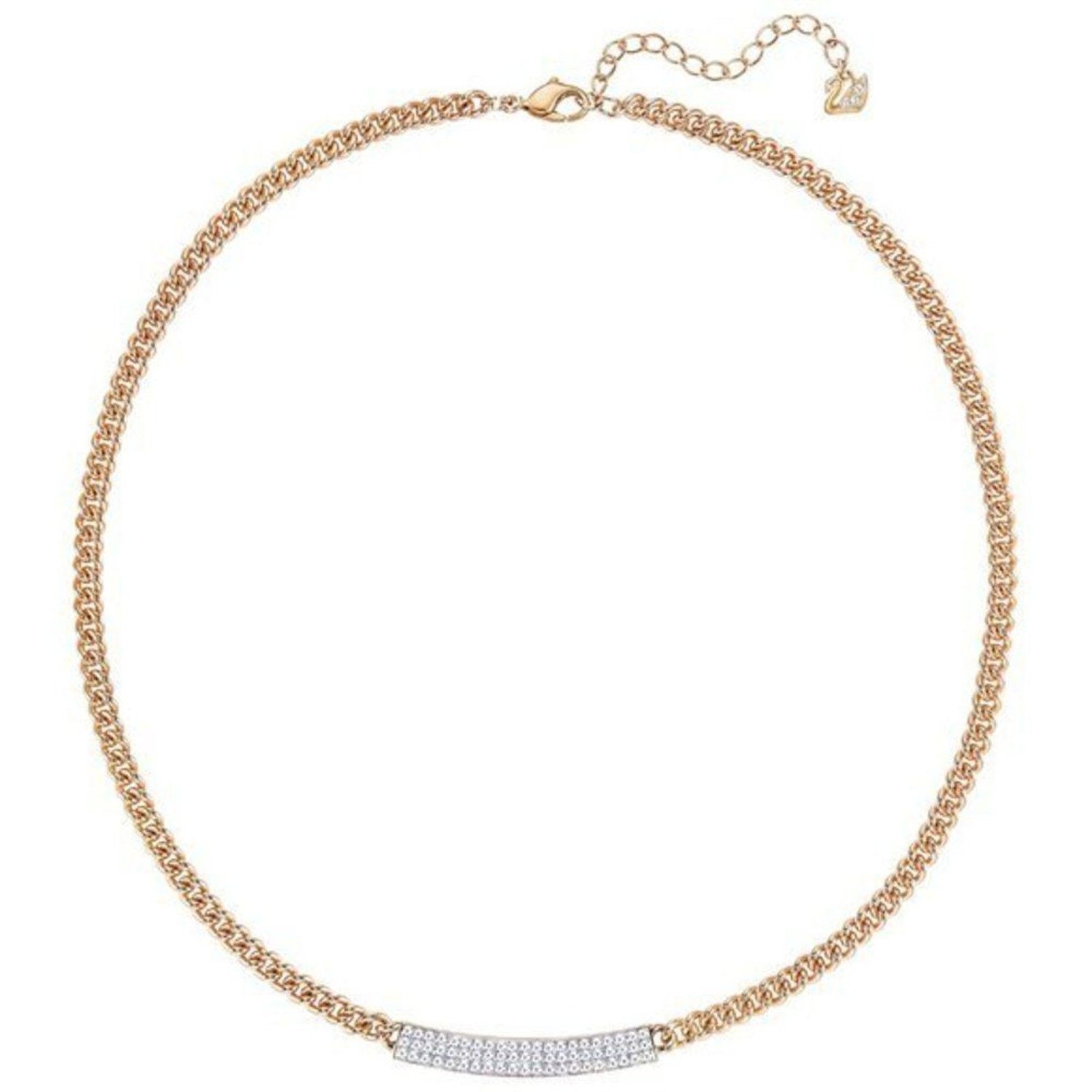 Swarovski SWAROVSKI CRYSTAL Women's Rose Gold Plated Vio Bar Necklace Size ONE SIZE - 6 Thumbnail
