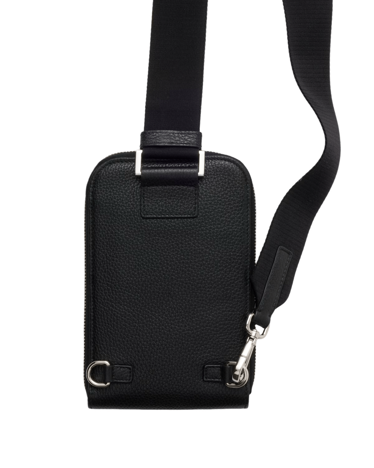 Prada PRADA $1650 Black Leather Phone Case New & Authentic Size ONE SIZE - 3 Thumbnail