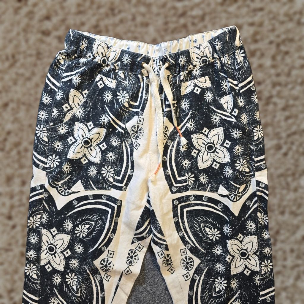 Vintage Pilcro Pants Womens Size Small White Floral Tapered Pull On Beachy Casual Linen Twill High Rise Ankle Pockets Regular Fit Size 28" / US 6 / IT 42 - 1 Thumbnail