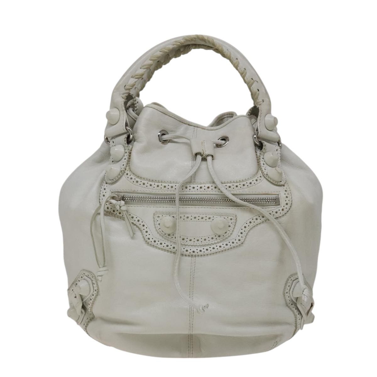 Balenciaga Giant White Leather Handbag (Pre-Owned) Size ONE SIZE - 1 Thumbnail