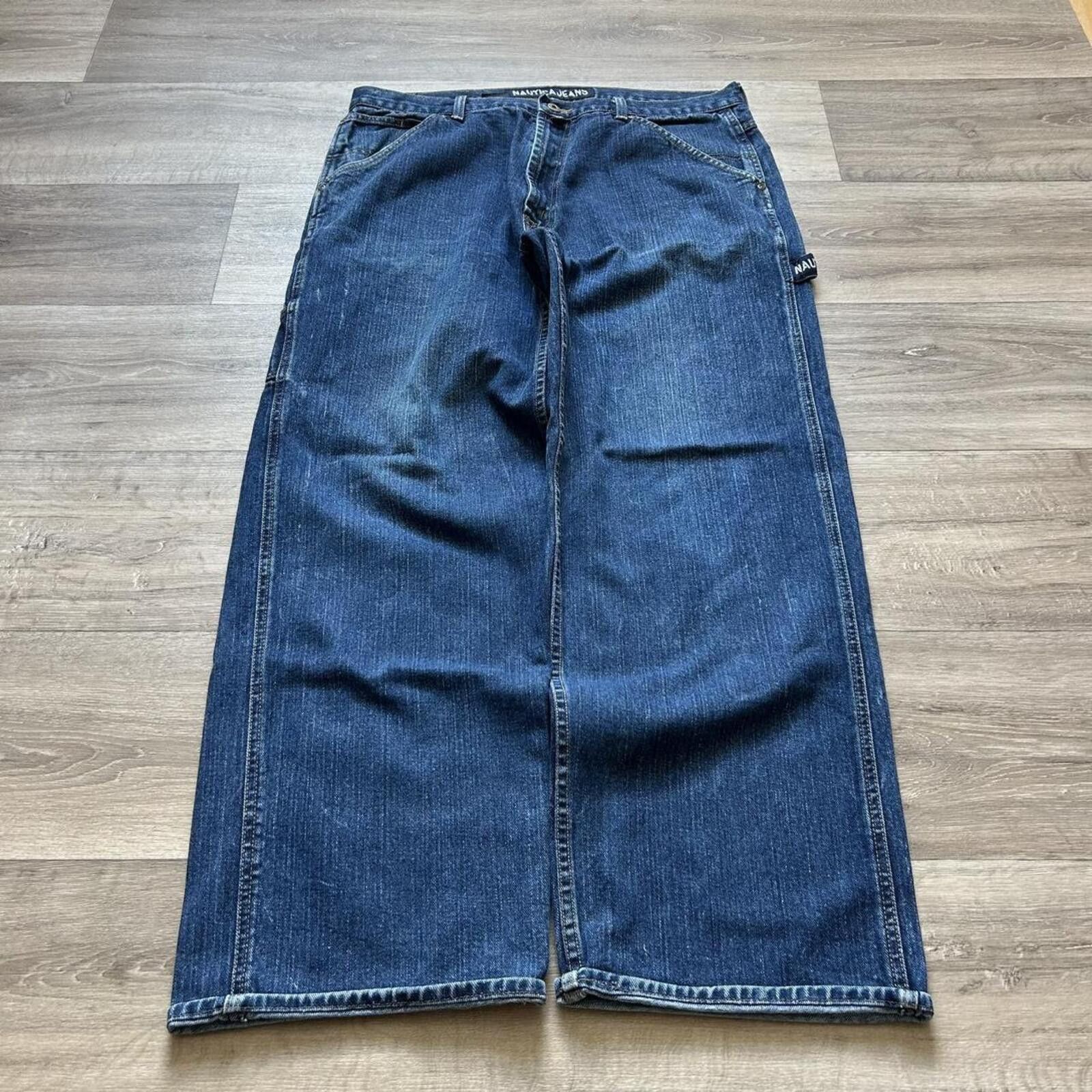 Nautica Vintage 90’s Nautica Jeans Baggy Pants size 38/32 Wide Leg Size US 38 / EU 54 - 3 Thumbnail