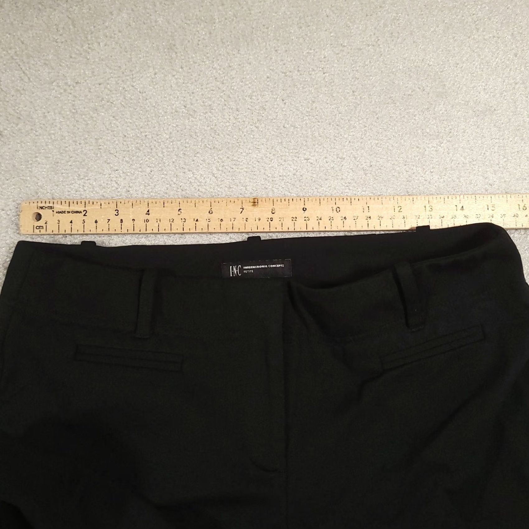Vintage VINTAGE INC International Concepts Women Dress Pants 10P Black Size 32" / US 10 / IT 46 - 2 Thumbnail