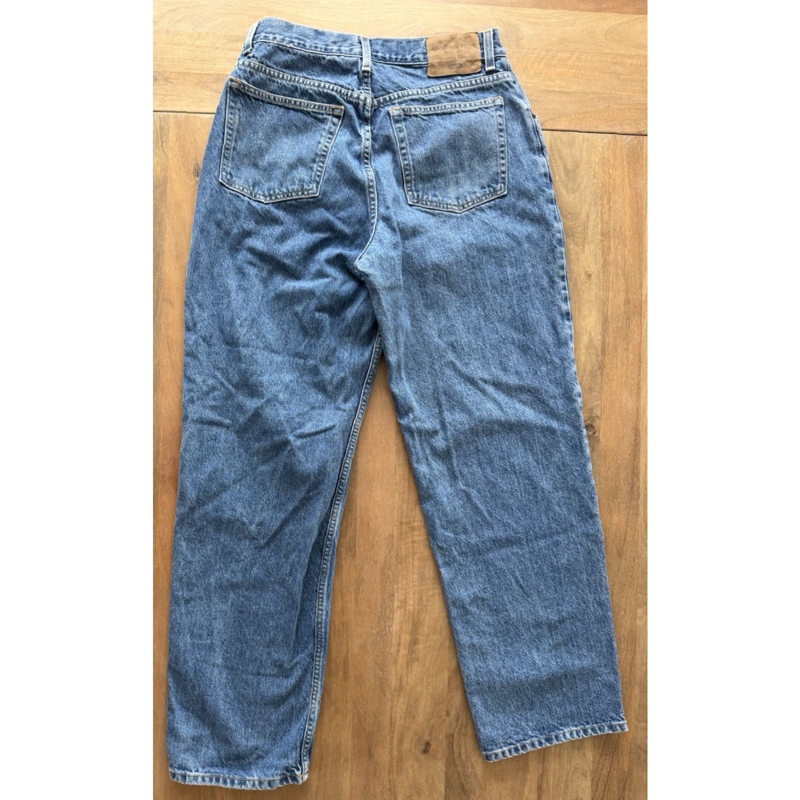 Abercrombie & Fitch VTG Abercrombie & Fitch Baggy Jeans Men 33x34 5-Pocket Denim Cotton Blue 90s Logo USA Relaxed Baggy Jeans Mens Size US 31 - 2 Thumbnail