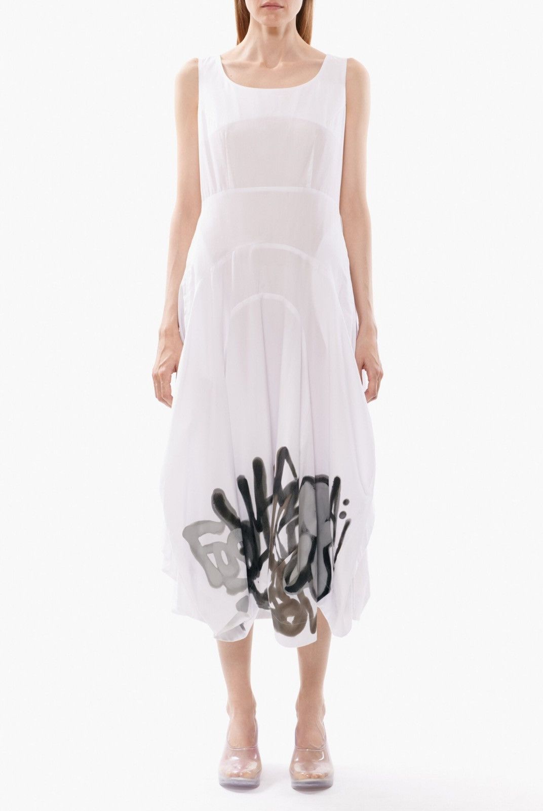 Comme des Garcons Comme Des Garcons Printed White Dress S Size S / US 4 / IT 40 - 1 Thumbnail