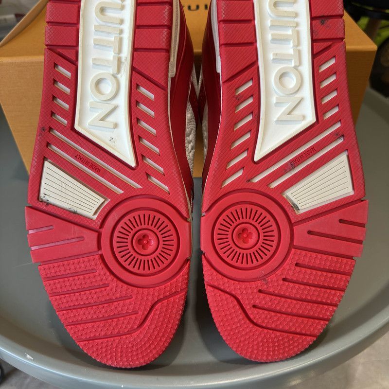 Louis Vuitton Louis Vuitton Red Trainer Fashion Sneakers for Men -2508 Size US 9 / EU 42 - 2 Thumbnail