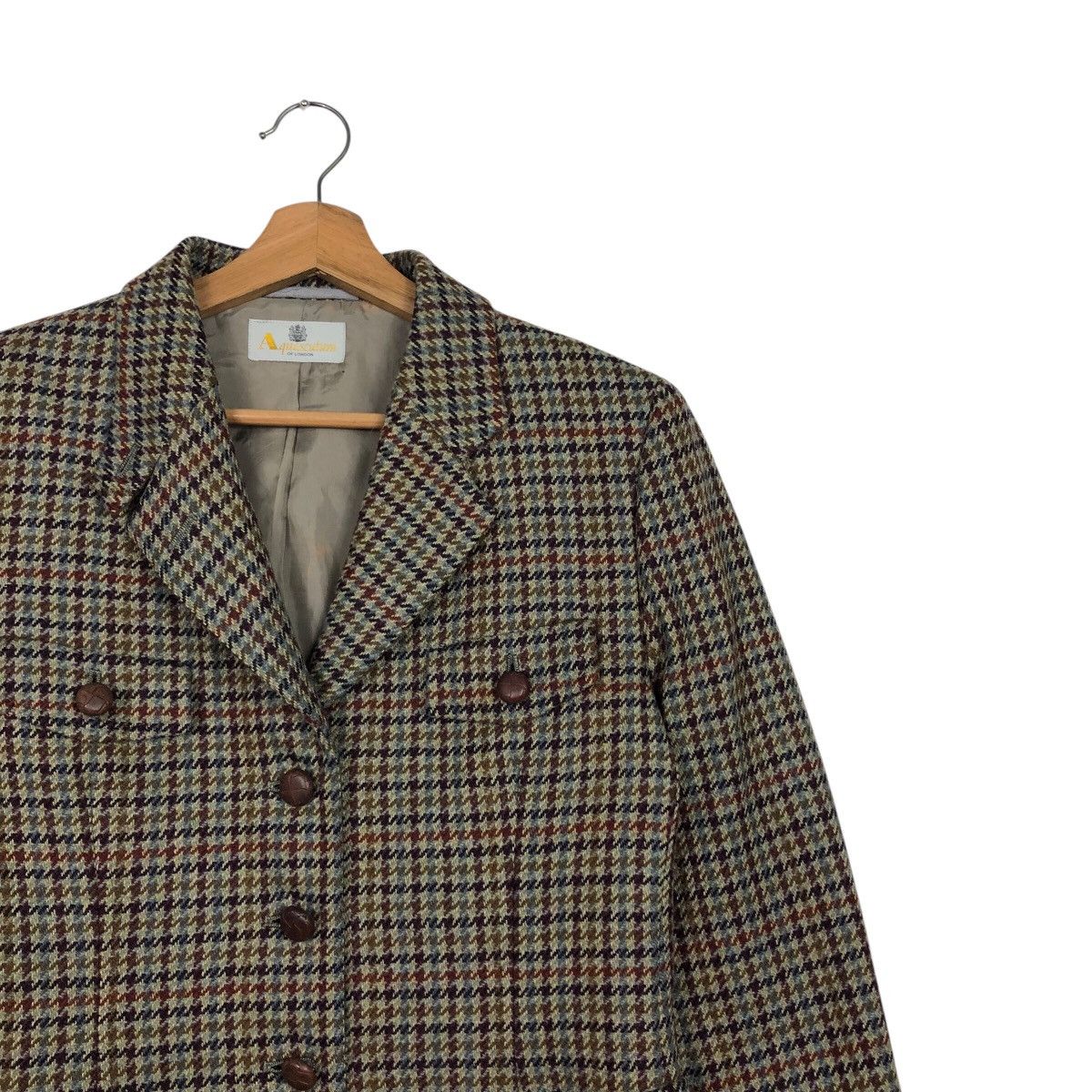 Vintage 📌Vintage Wool Jacket Aquascutum Of London Tartan Design Size US M / EU 48-50 / 2 - 7 Thumbnail