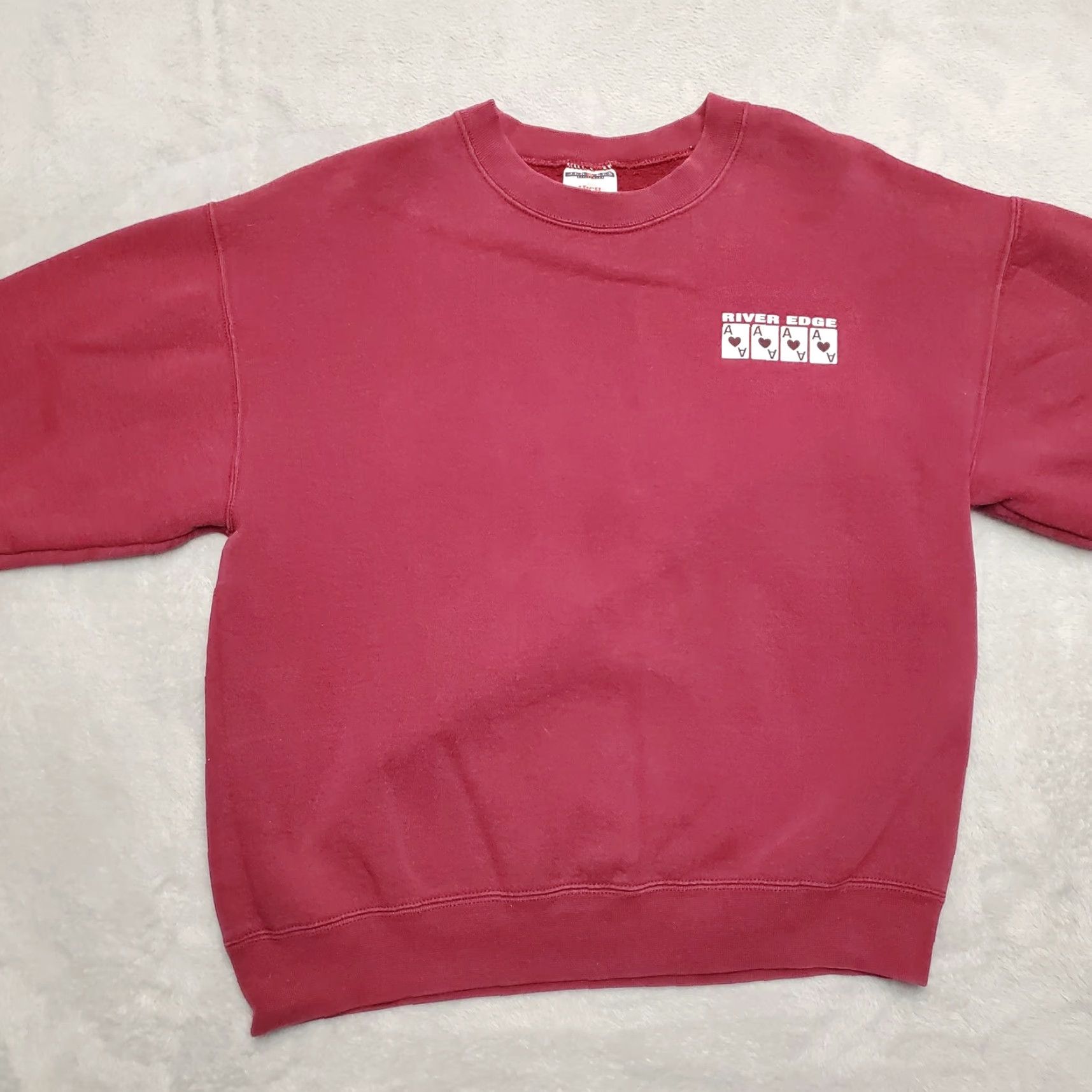 Jerzees VINTAGE Montana Sweashirt Mens L Red Rivers Edge Casino Alberton Fleece Sweatshirt Shirt Wool? Size US L / EU 52-54 / 3 - 3 Thumbnail