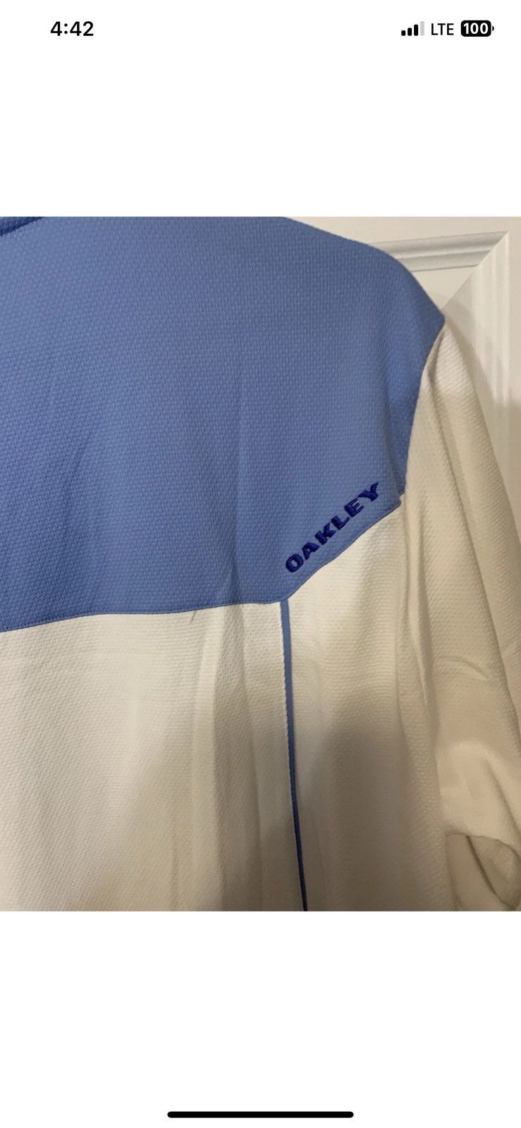 Oakley Oakley mens sz L quarter zip blue trim polo Size US L / EU 52-54 / 3 - 6 Thumbnail